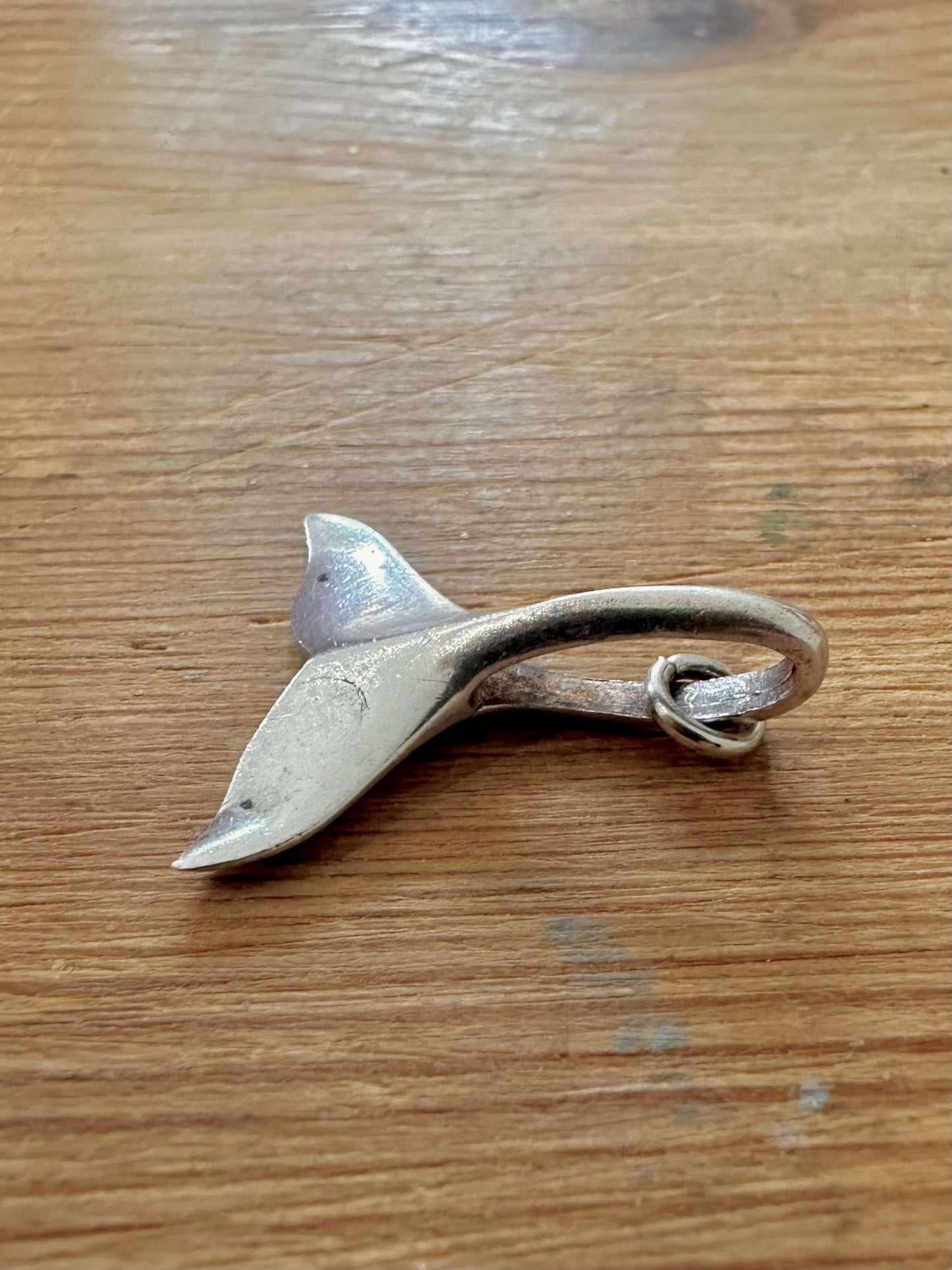 Vintage Whale Tail 925 Silver Pendant