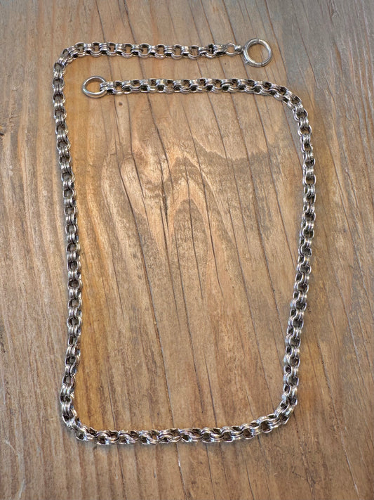 Double Link Rolo 925 Sterling Silver 22 inch Necklace