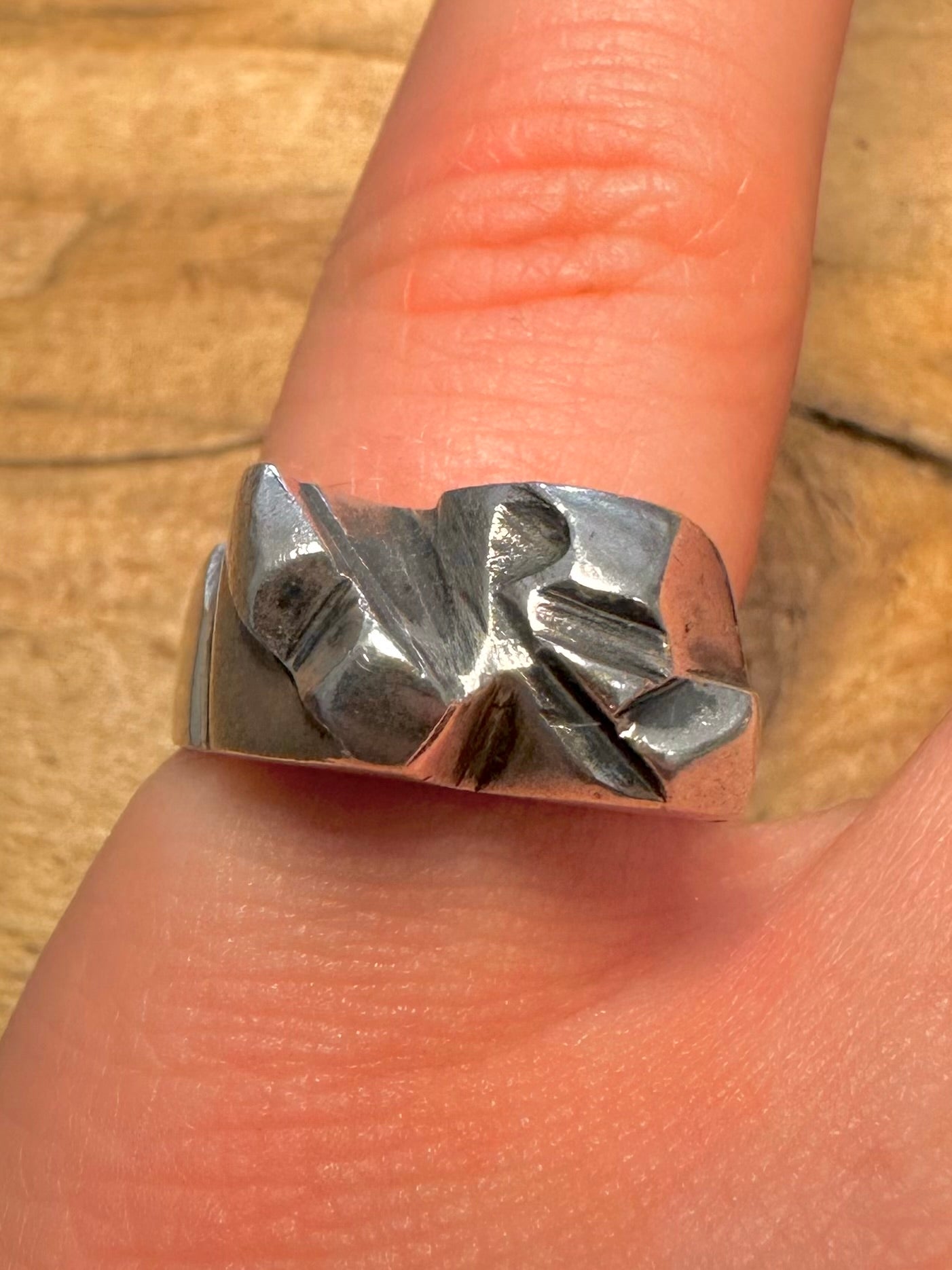 Brutalist Shape Maker JLG 925 Silver Size O Ring