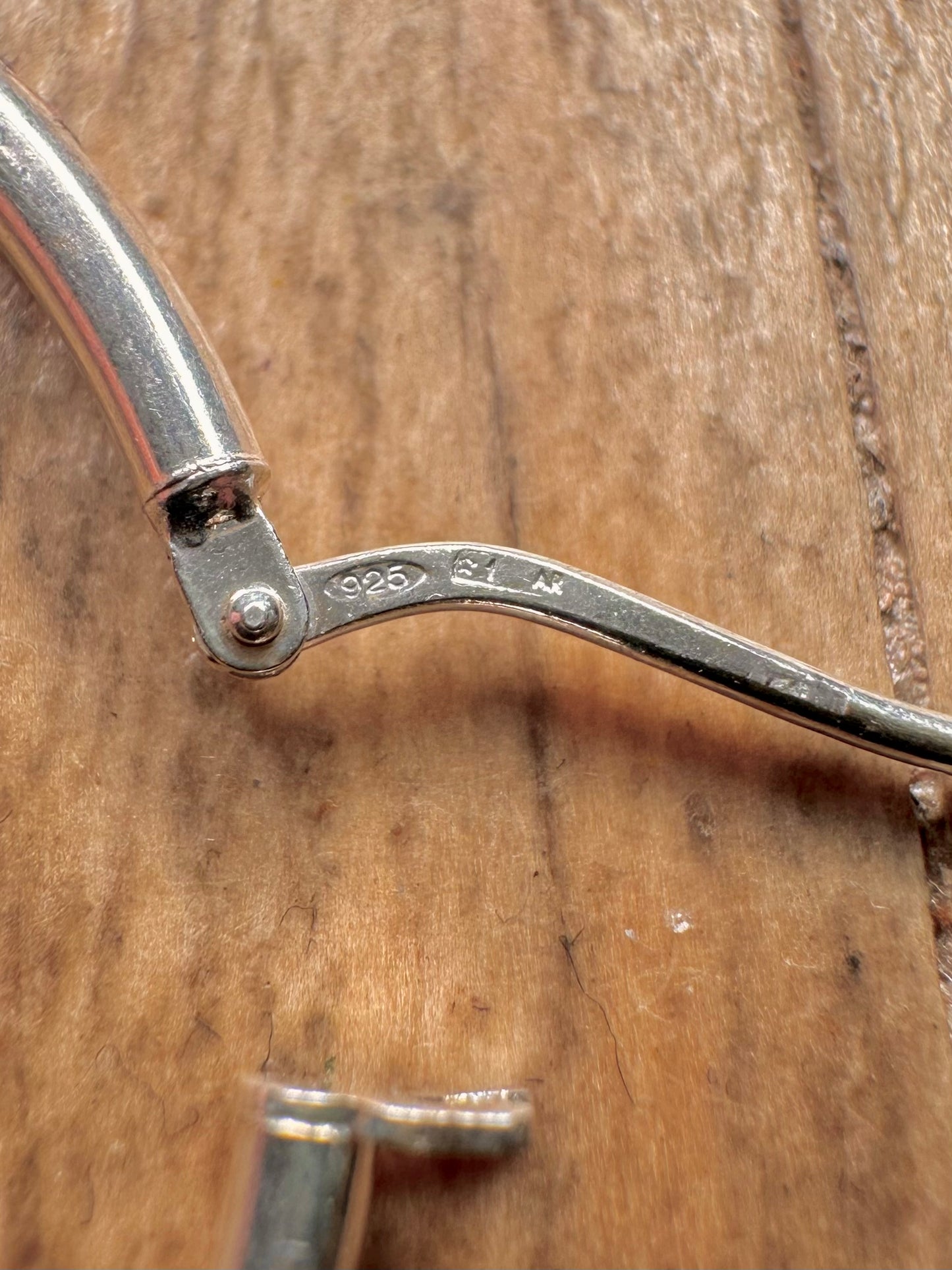 Modern Large Hoops Italy 925 Sterling Silver Earrings