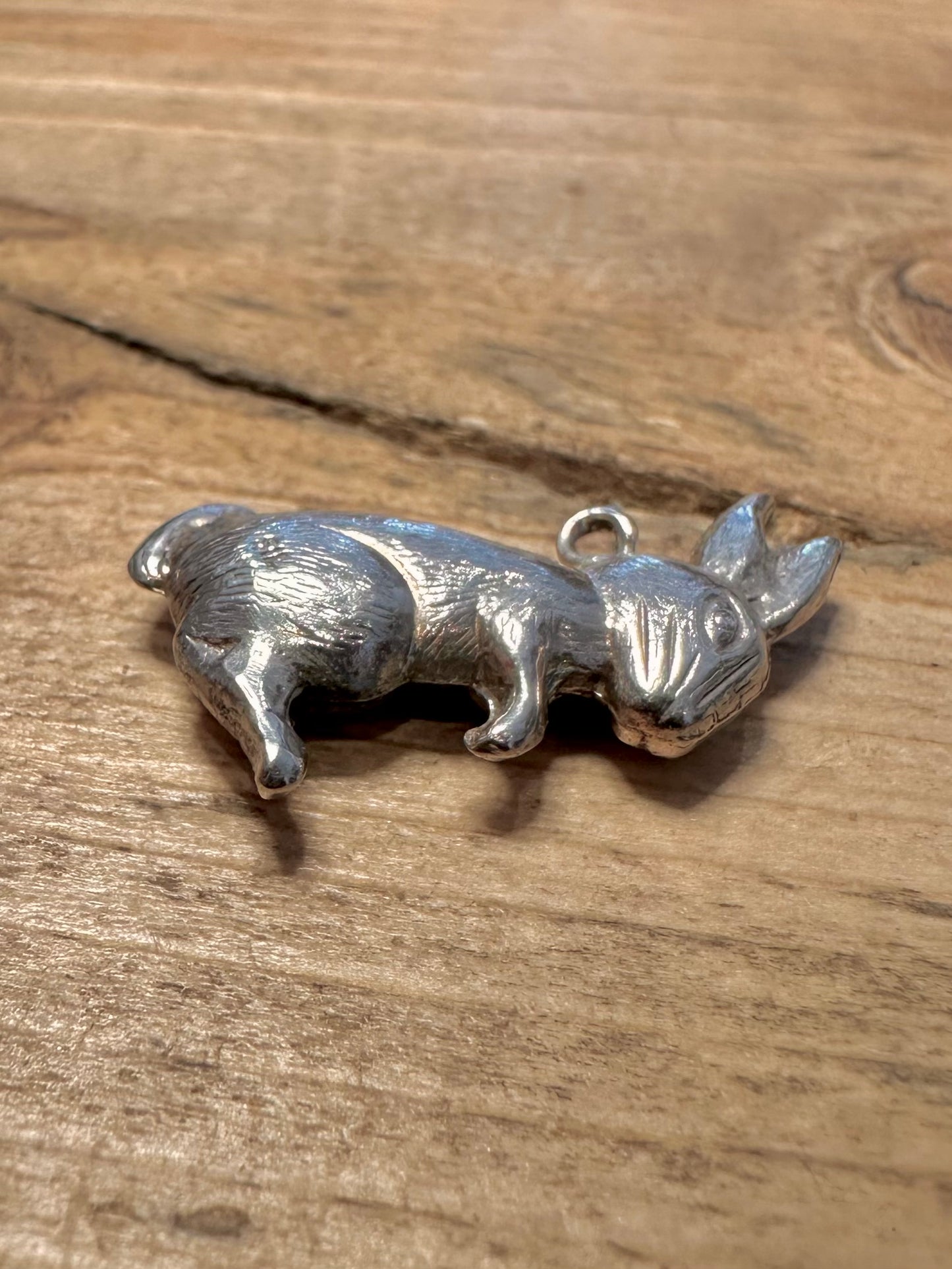 Vintage Rabbit 925 Silver Pendant