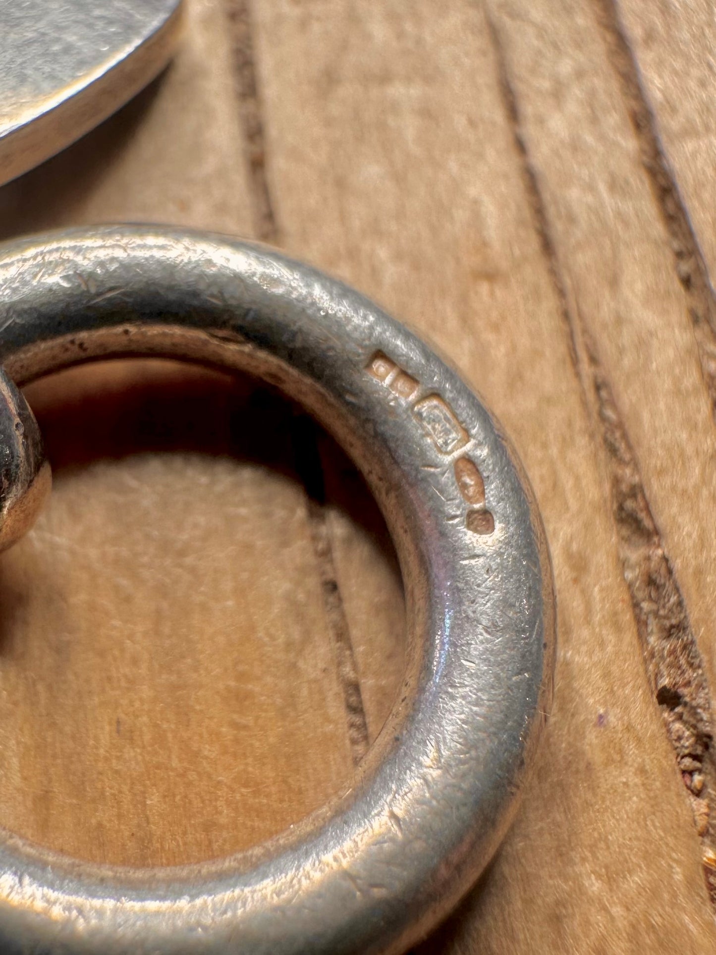 Vintage Belcher Chain Heart T Bar 925 Sterling Silver 15.8 inch Necklace