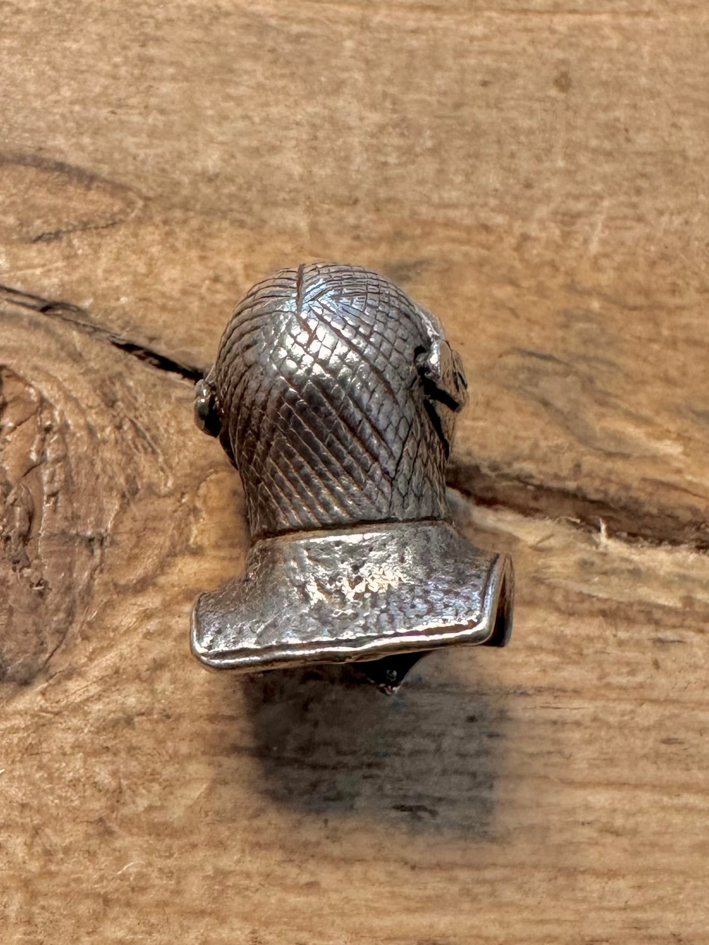 Vintage Knights Helmet Articulated 925 Silver Charm Pendant