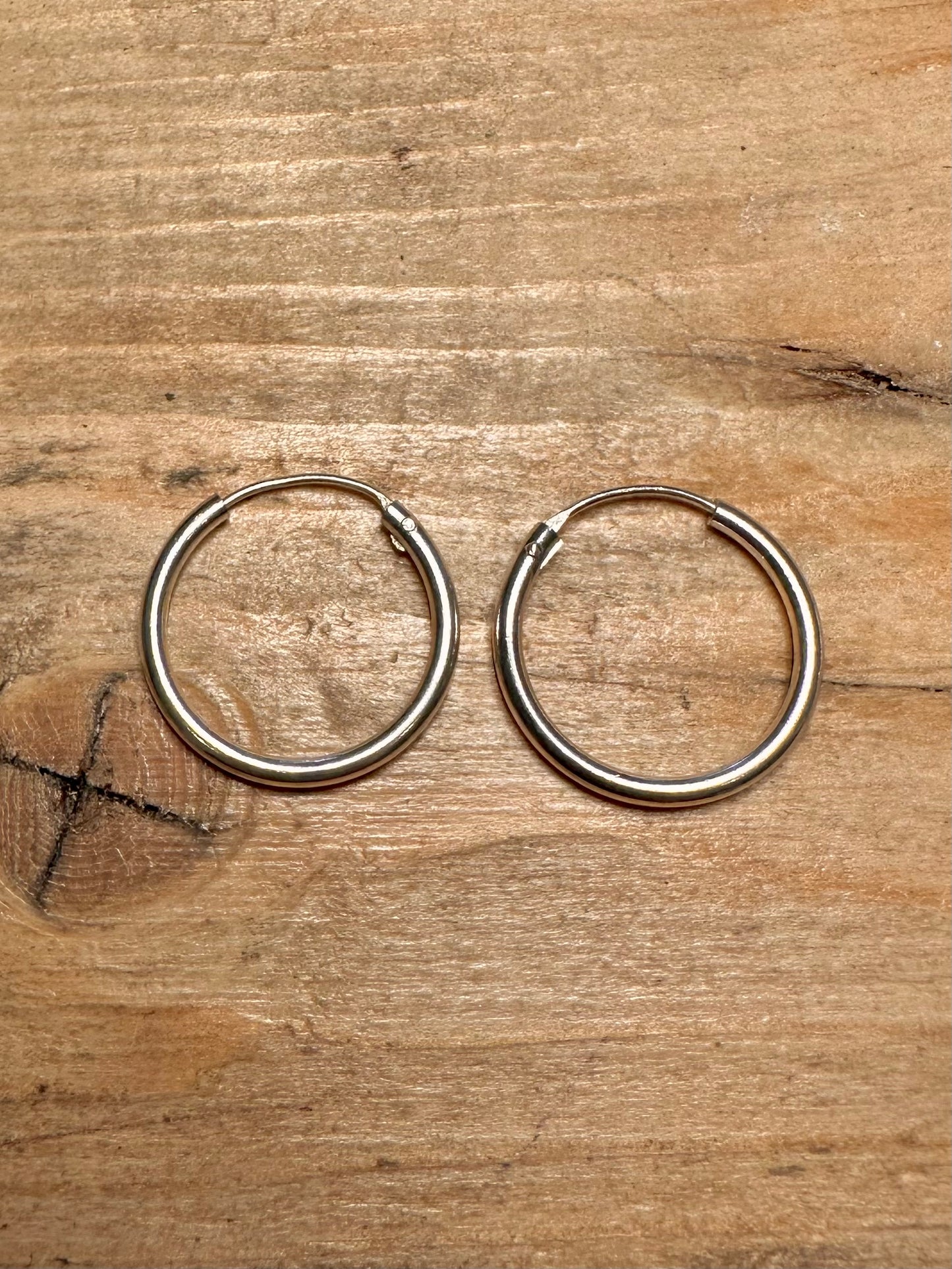 Vintage Hoops 925 Silver Earrings