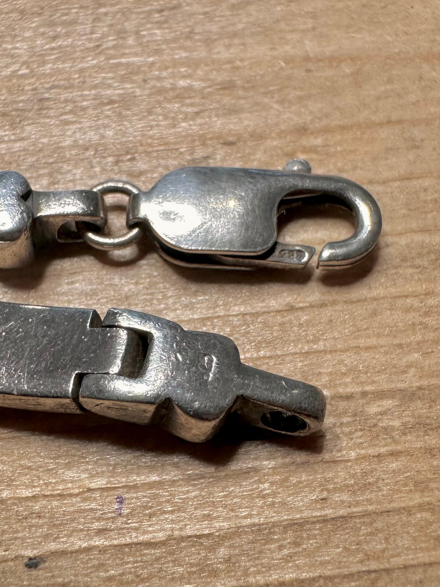 Vintage Bar Link 925 Silver 7.1 inch Bracelet