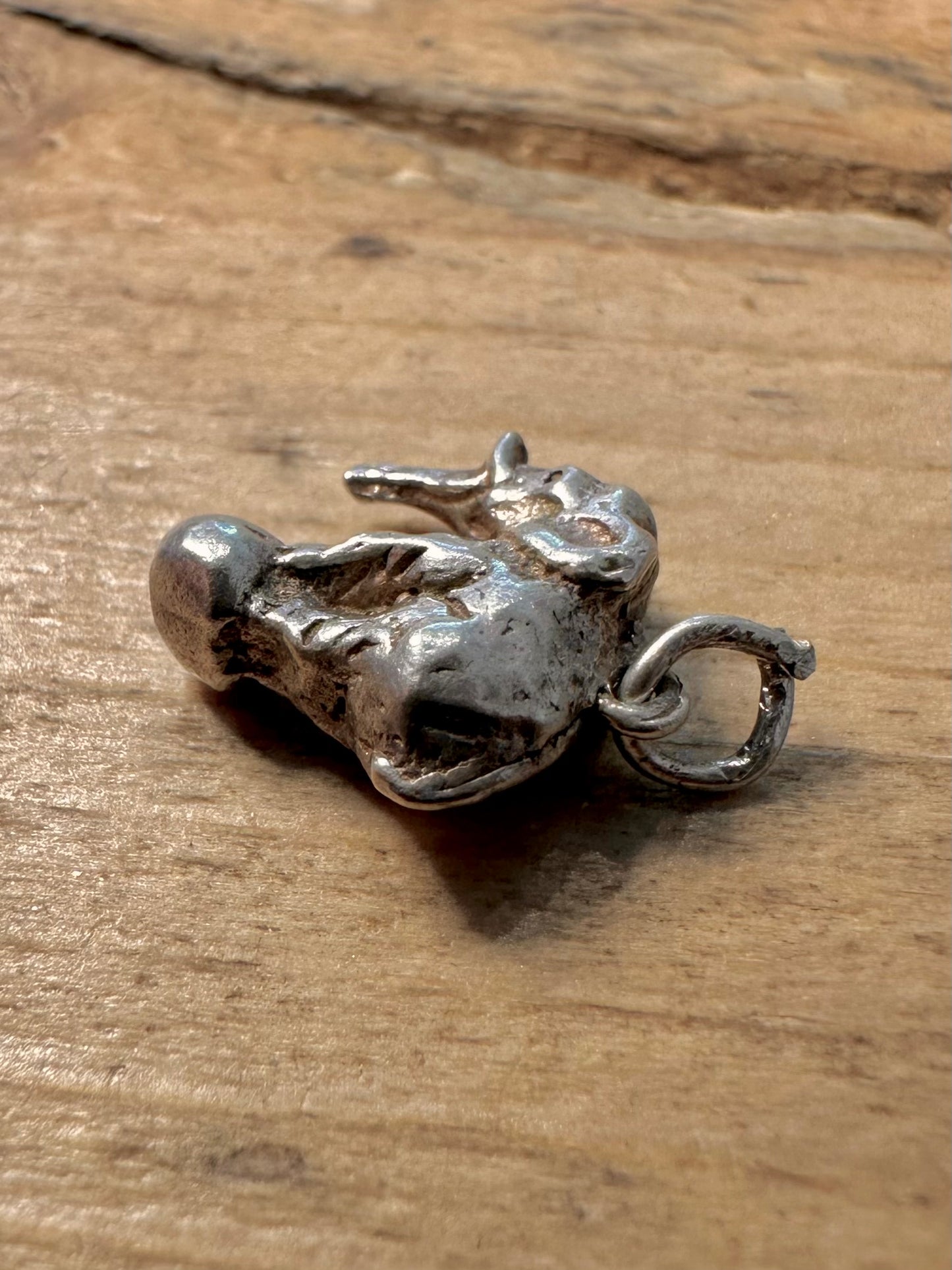 Vintage Performing Elephant 925 Silver Charm Pendant