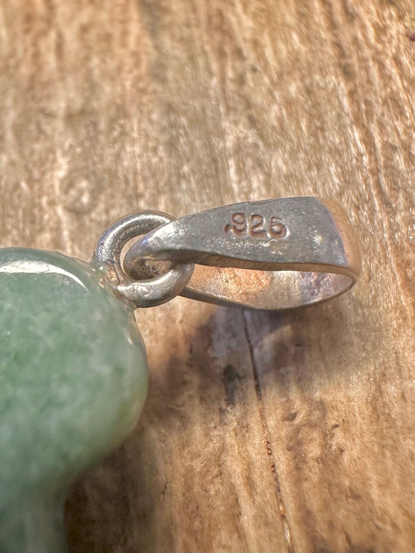 Vintage Aventurin Vogel Anhänger aus 925er Sterlingsilber