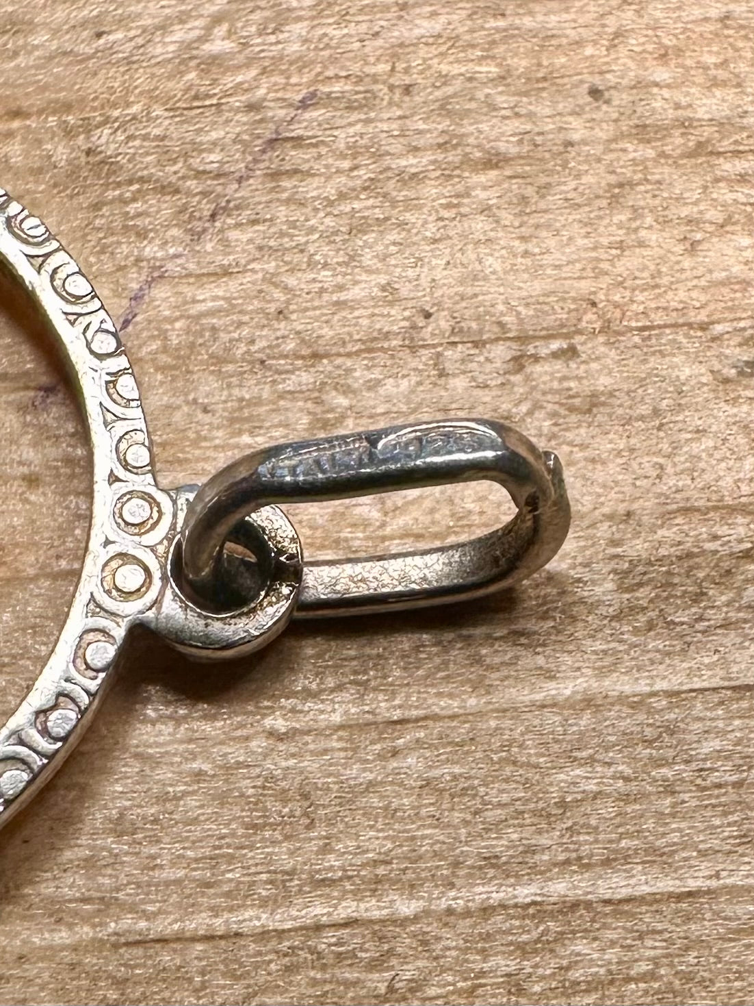 Vintage Swan Textured Italy 925 Silver Pendant