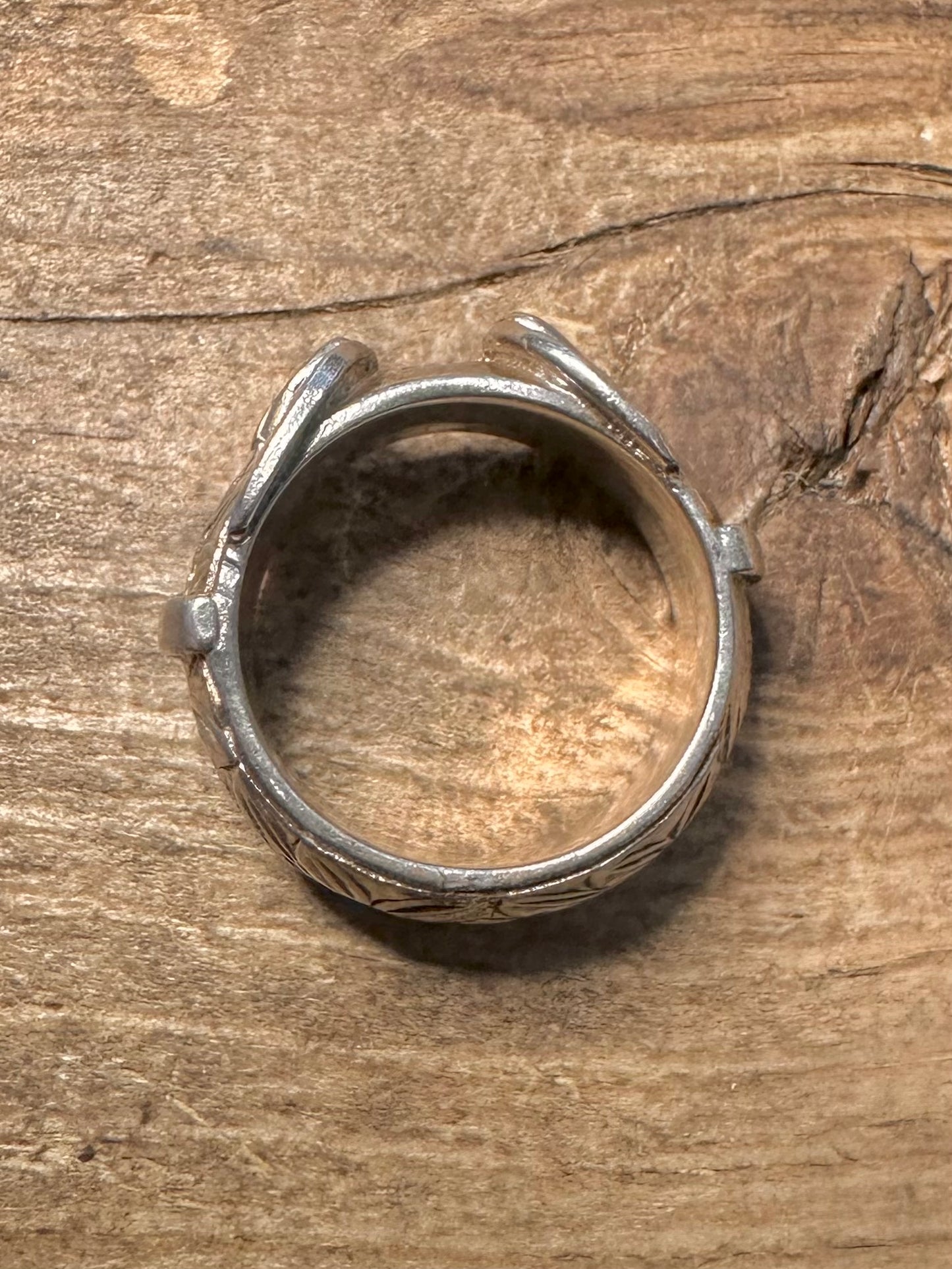 Vintage Double Buckle 925 Silver Size O Ring