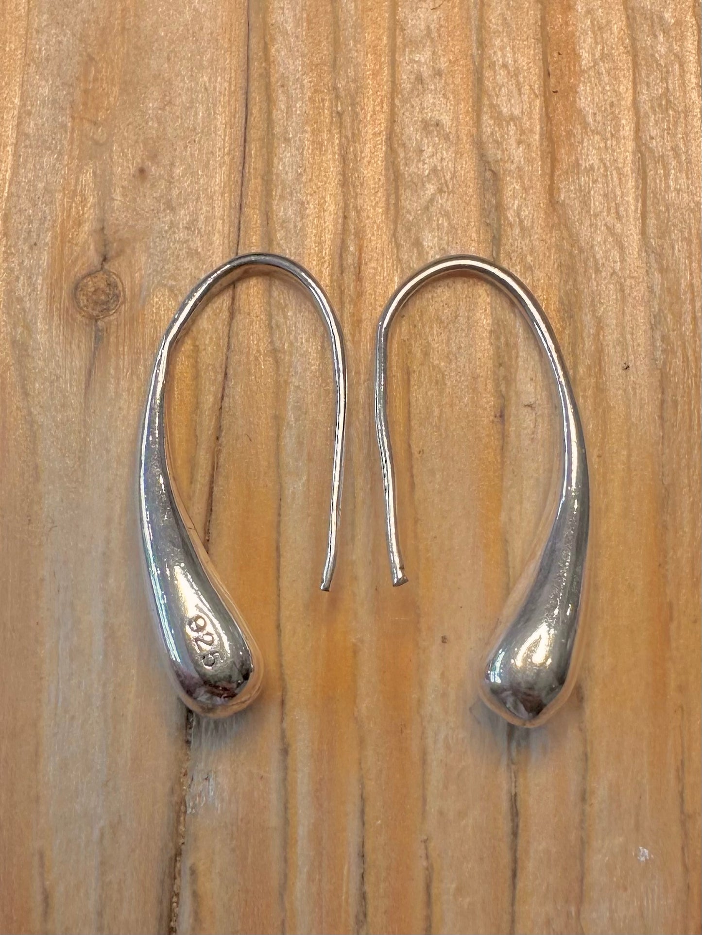Modern Teardrop 925 Sterling Silver Earrings