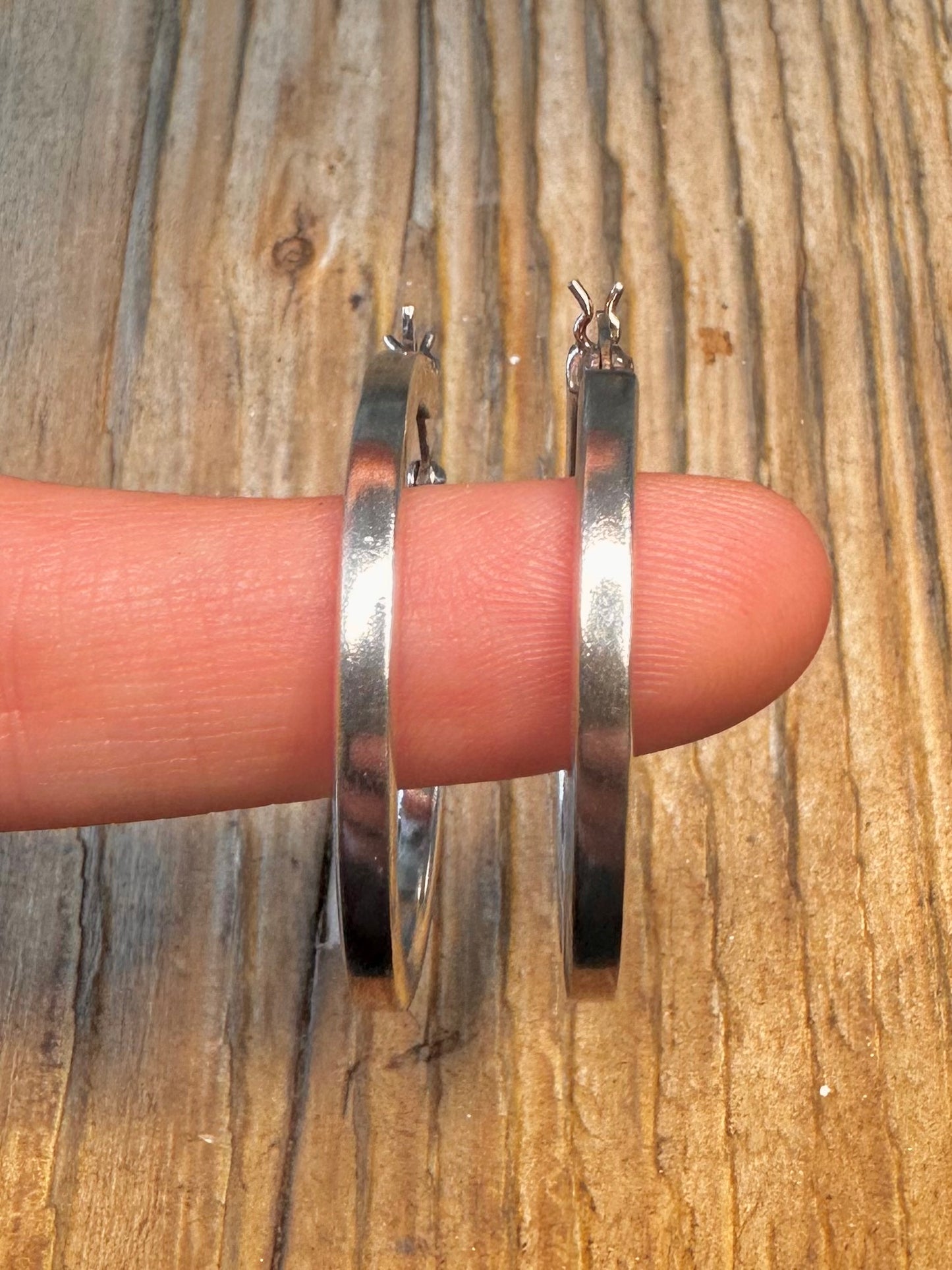Chunky Hoops 925 Sterling Silver Earrings