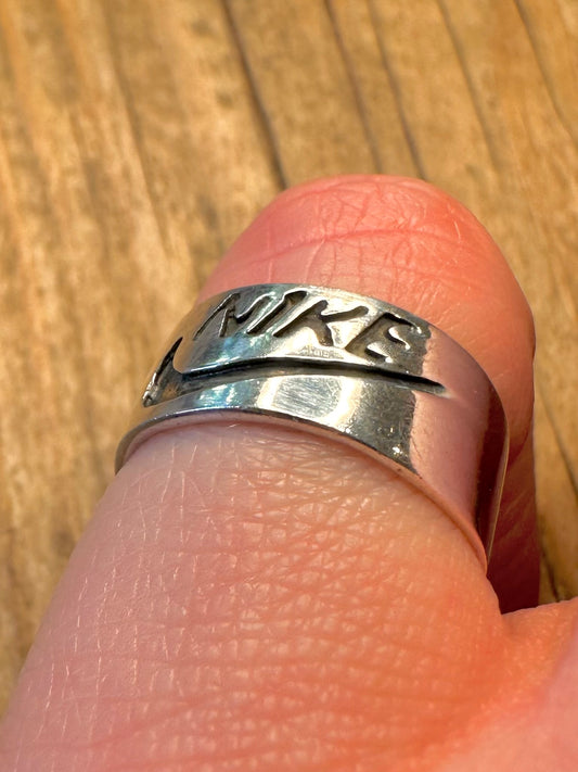 Vintage Nike Band 925 Sterling Silver Size K Ring
