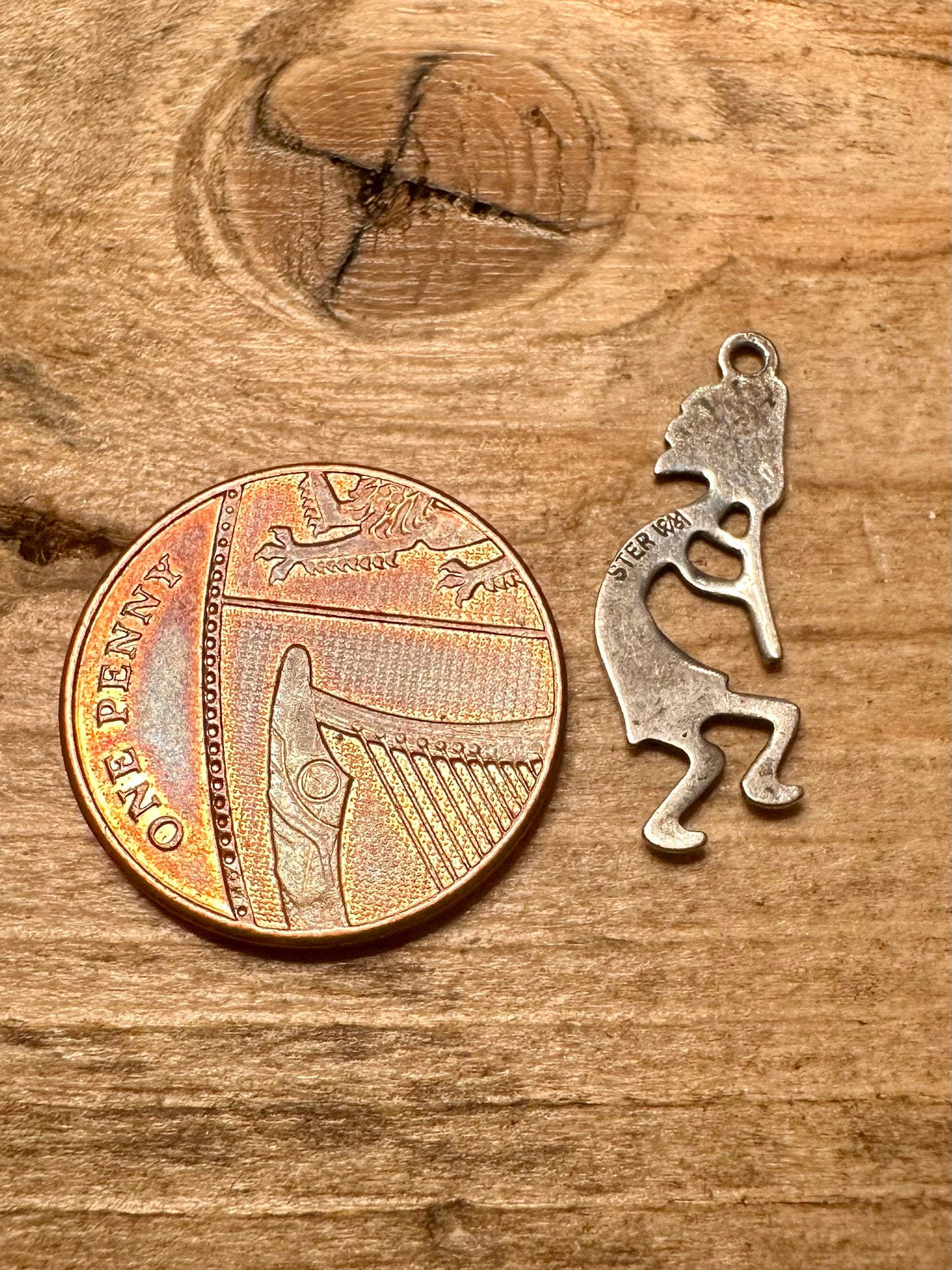 Vintage Kokopelli 925 Silver Pendant