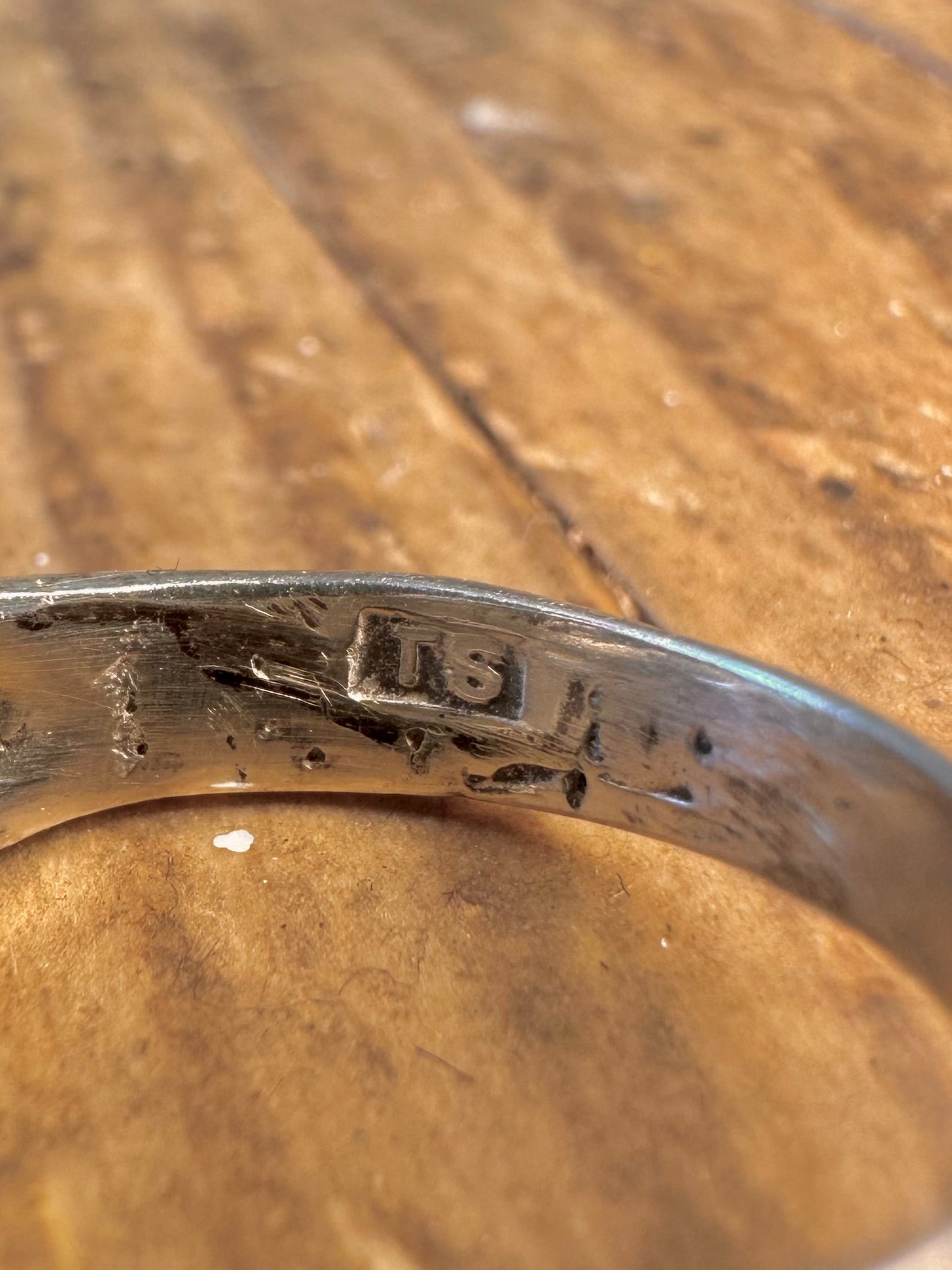 Brutalist 1975 Bio-Berg-Citrin 925 Sterlingsilber Ring Größe K