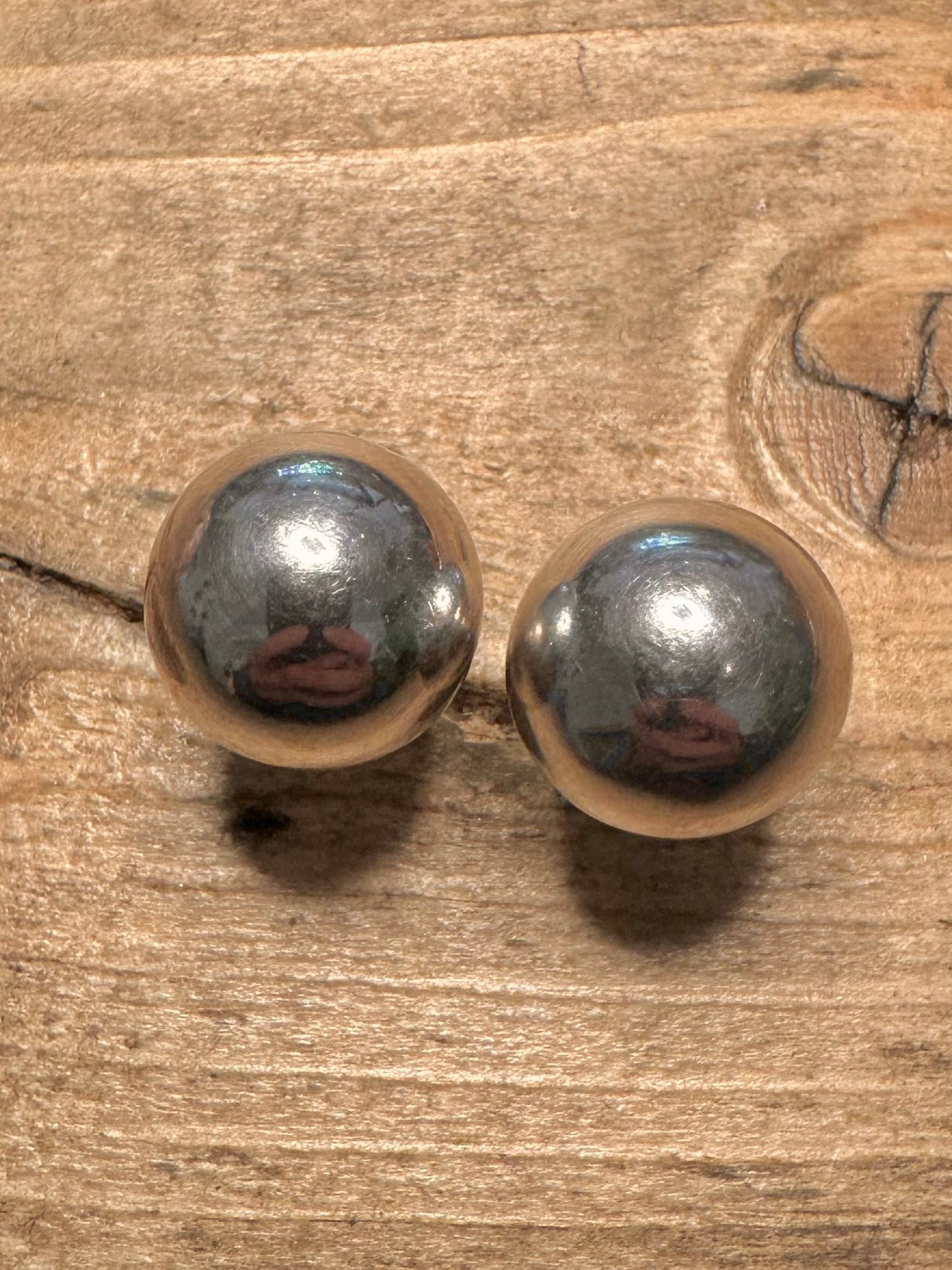 Modern Ball 925 Silver Stud Earrings