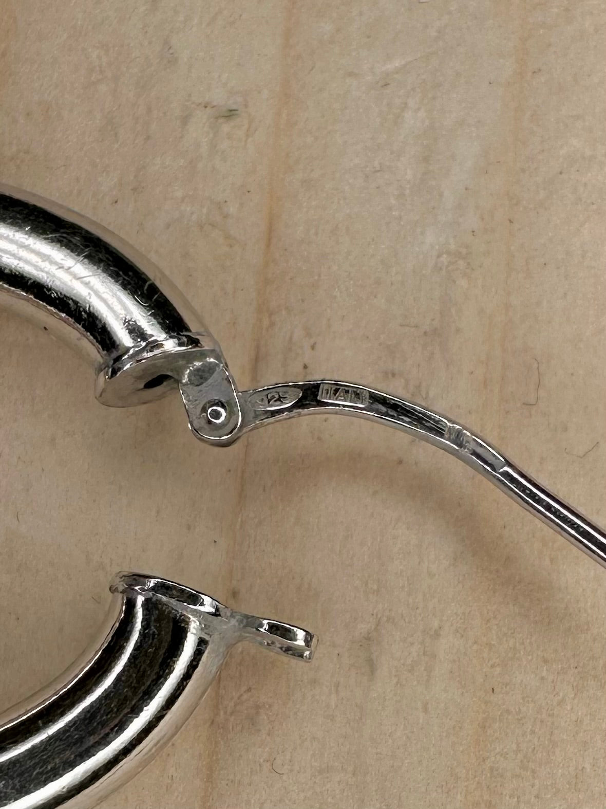 Chunky Hoop 925 Sterling Silver Earrings