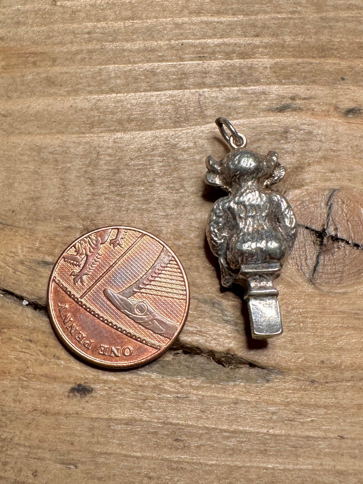 Vintage Lincoln Imp Solid 925 Silver Pendant