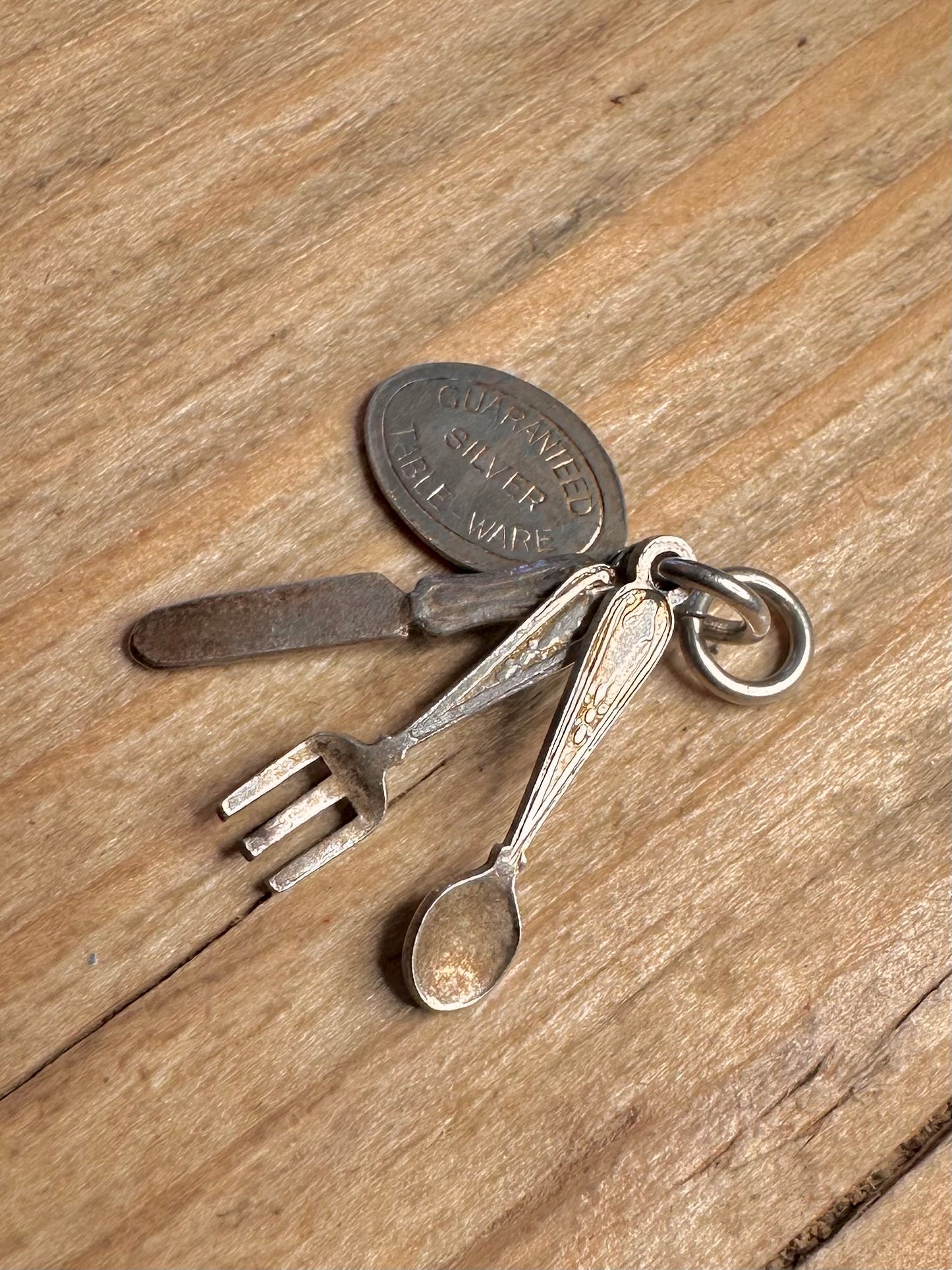 Vintage Cutlery Guaranteed Silver Table Ware Charm 925 Sterling Silver Pendant