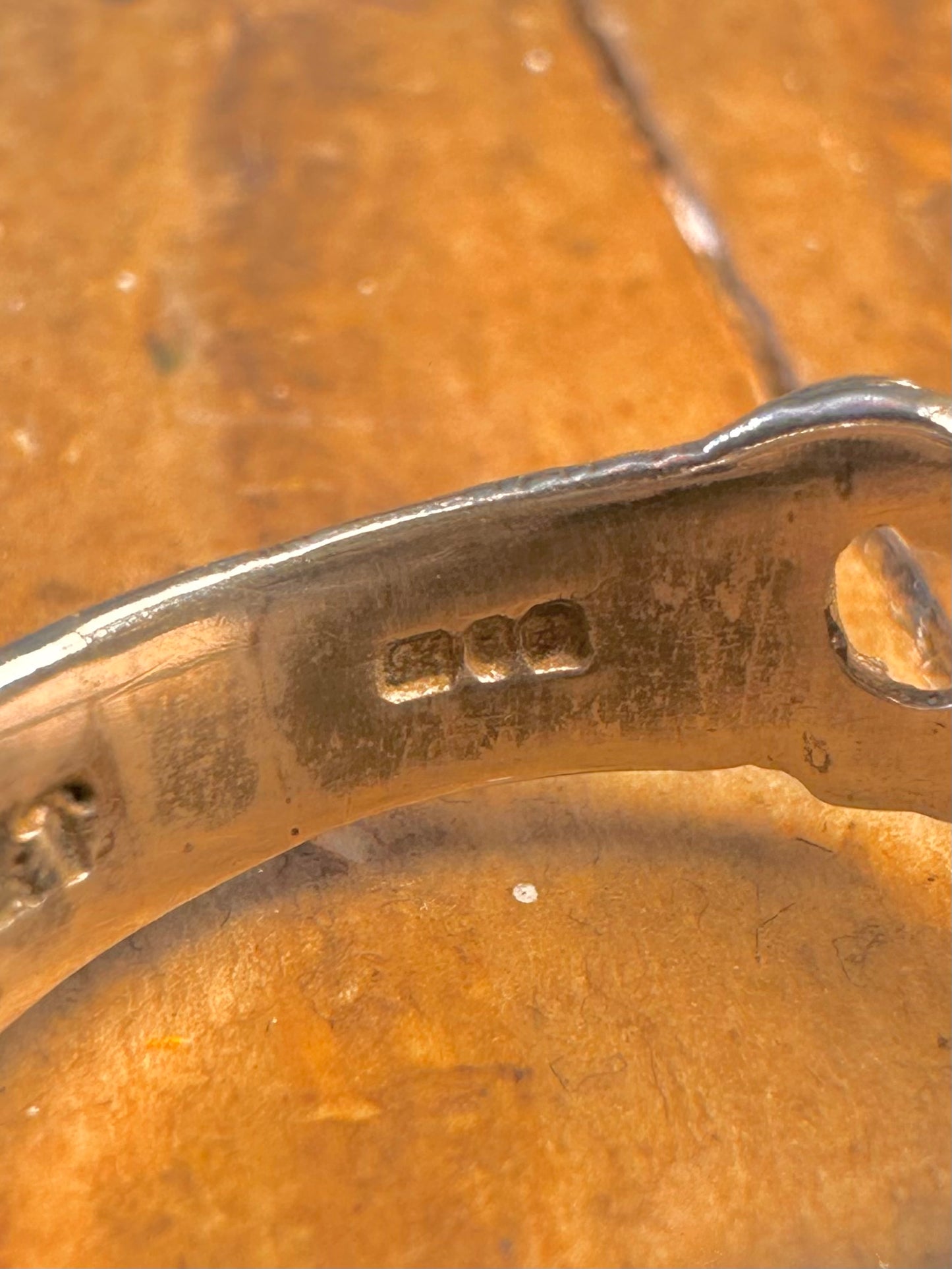 Brutalist 1975 Texturierter Organischer Runder 925 Sterling Silber Ring Größe M