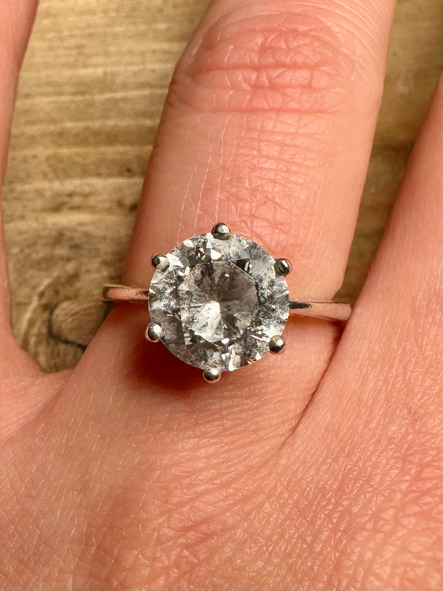 Vintage DQCZ Stone 925 Silver Size Q Ring