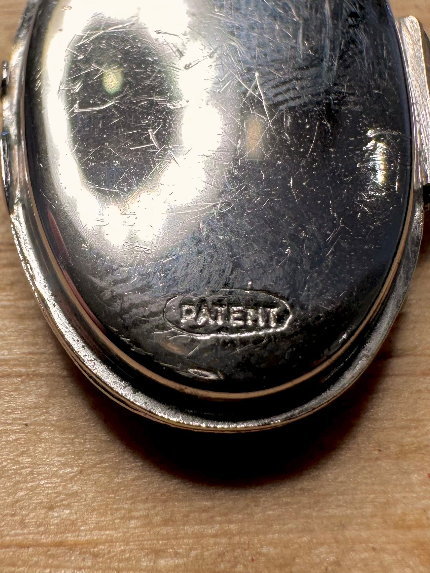 Vintage Engraved Oval Locket 925 Silver Pendant