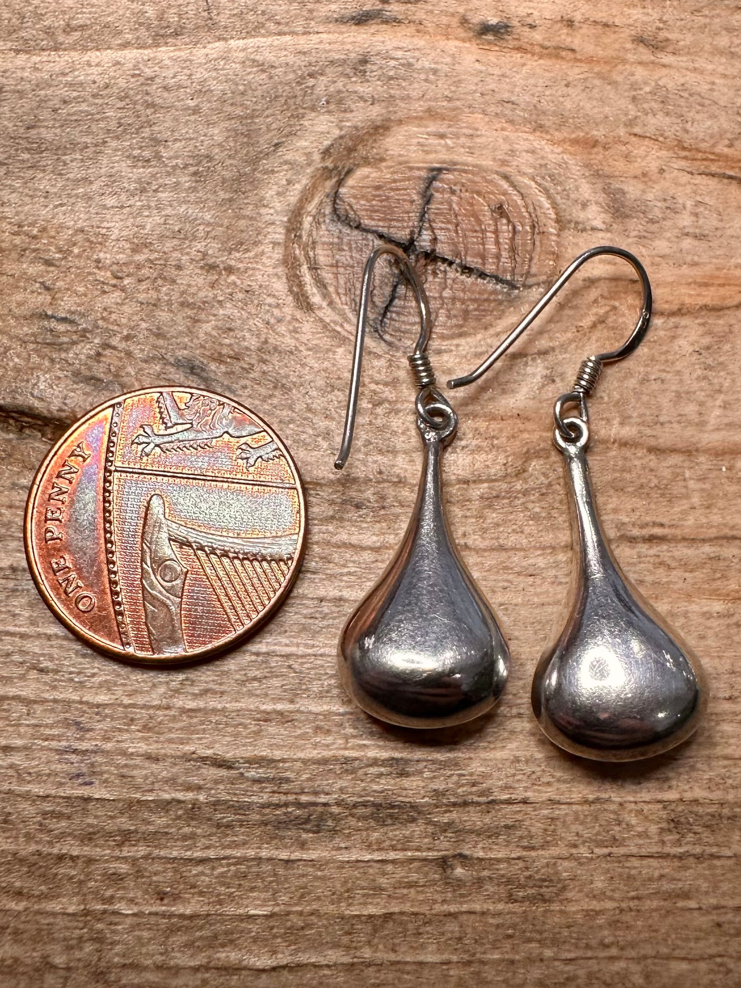 Vintage Tear Drop 925 Silver Earrings