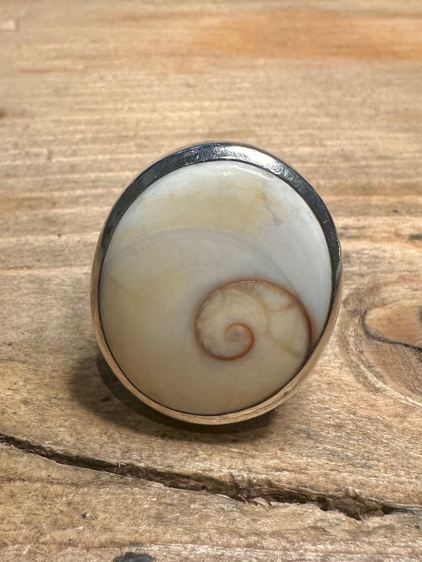 Vintage Chunky Shiva Eye 925 Silver Size P Ring
