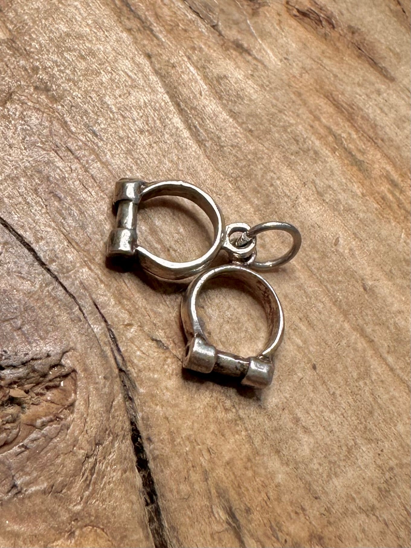 Vintage Stirrup 925 Silver Charm Pendant