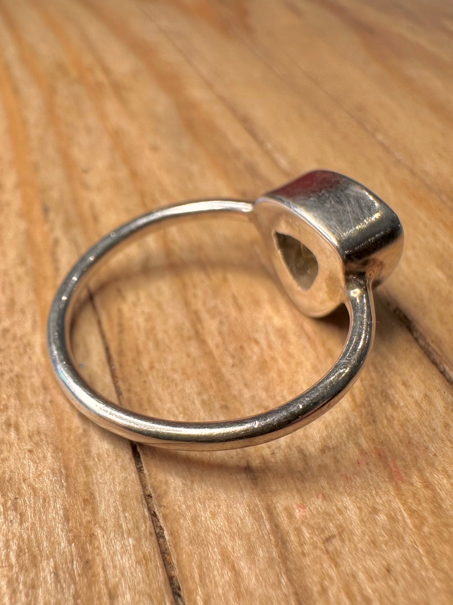Modern Peridot 925 Sterling Silver Size N1/2 Ring