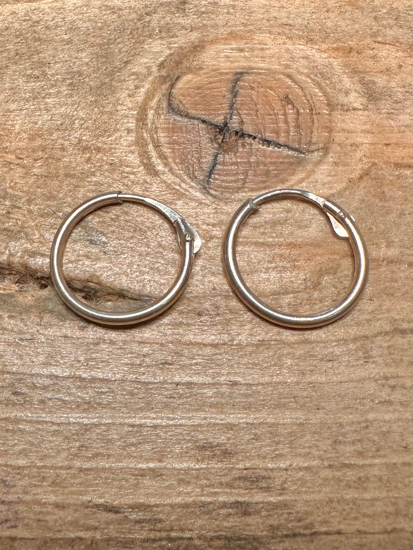 Vintage Small Hoops 925 Silver Earrings