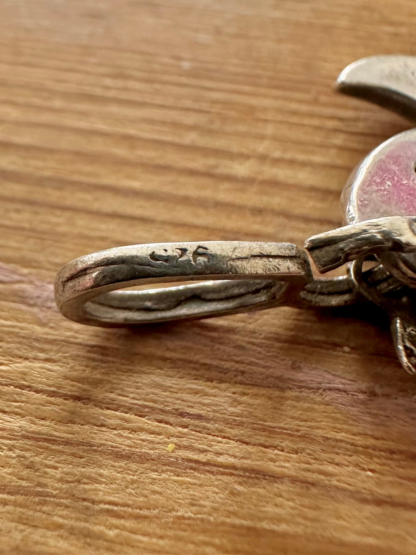 Vintage Double Spiky Swirl 925 Silver Pendant