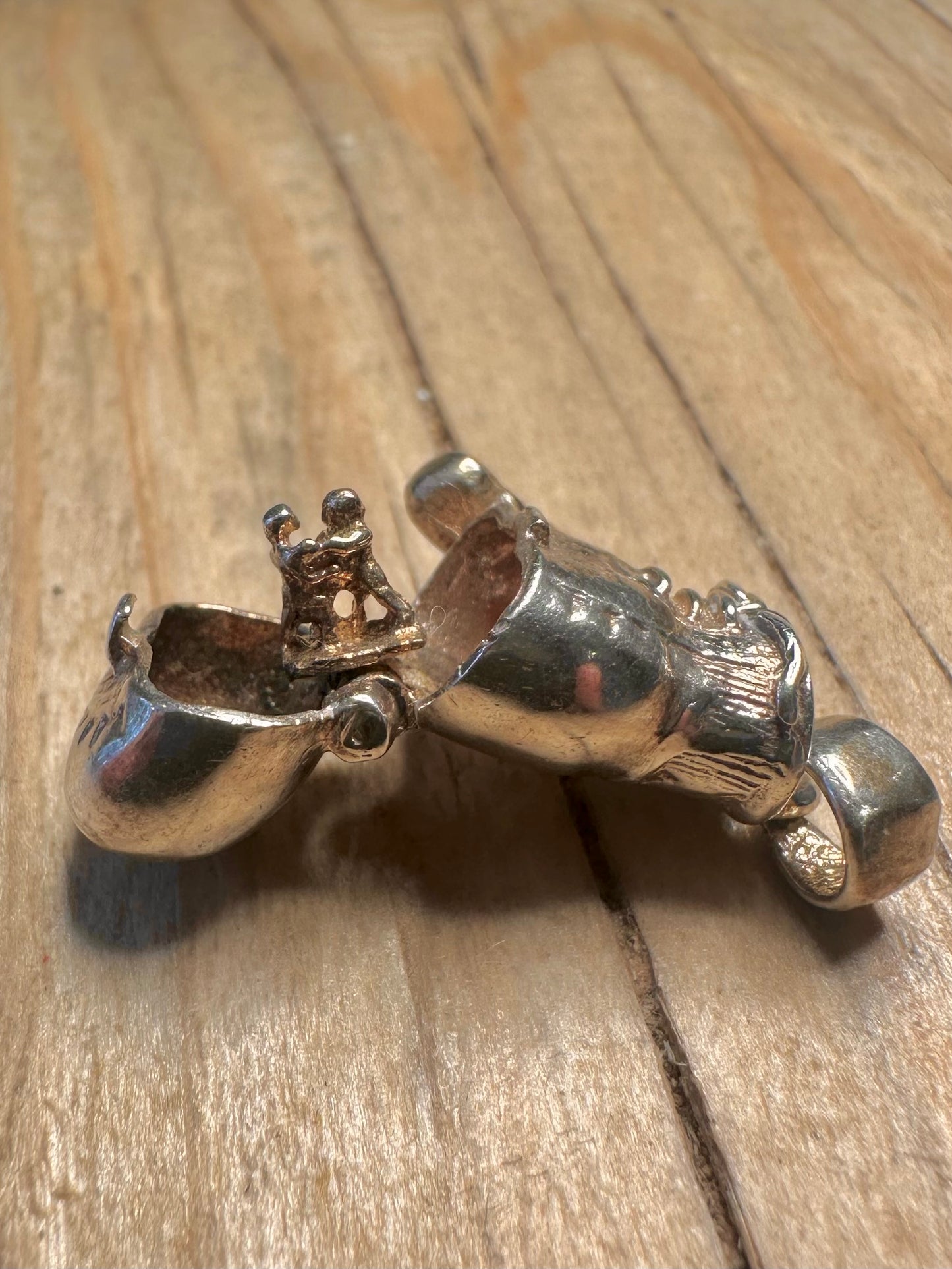 Vintage Boxing Glovers Articulated 925 Sterling Silver Charm Pendant