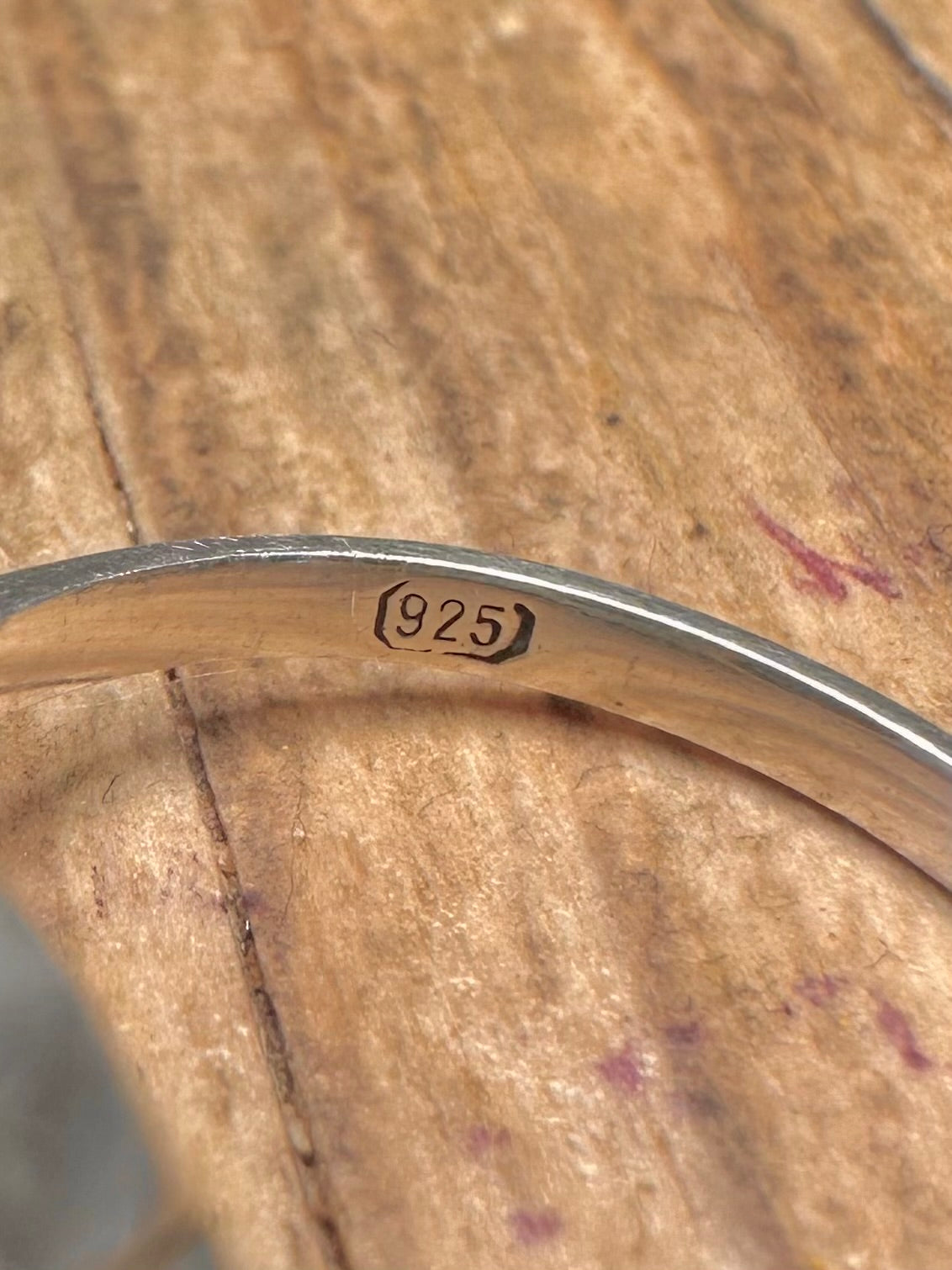 Vintage Opal Cabochon 925 Sterling Silver Size Q1/2 Ring