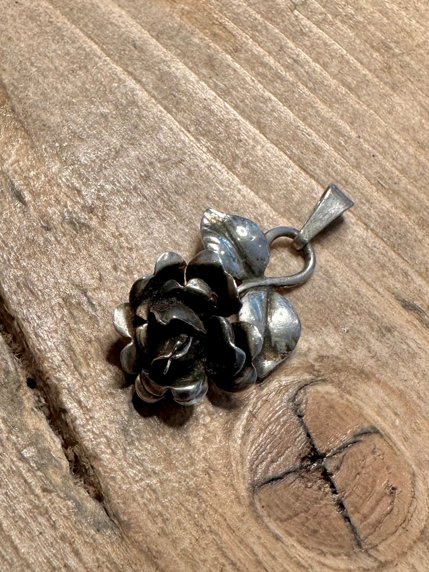 Vintage Flower 835 Silver Pendant