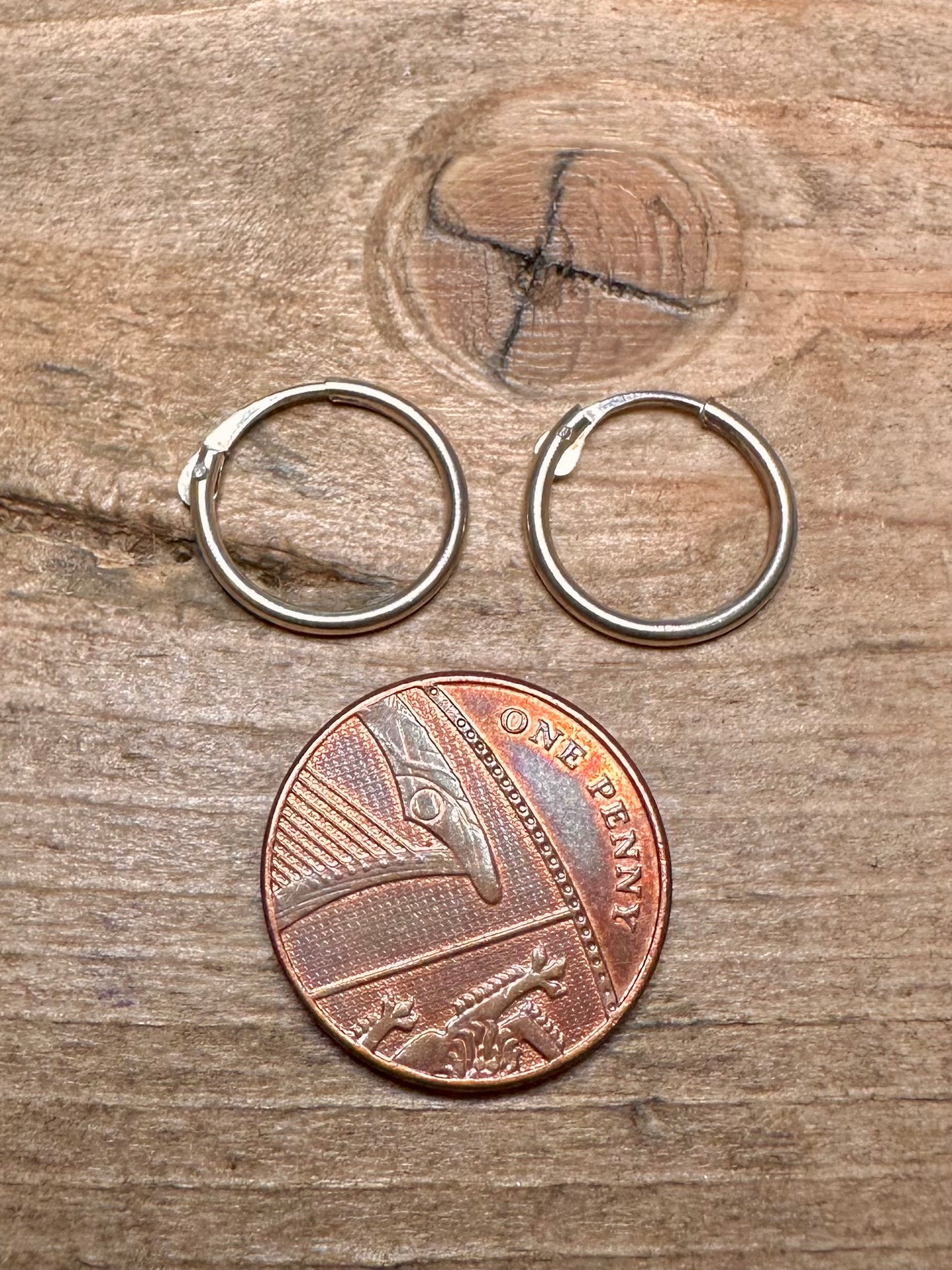 Vintage Small Hoops 925 Silver Earrings
