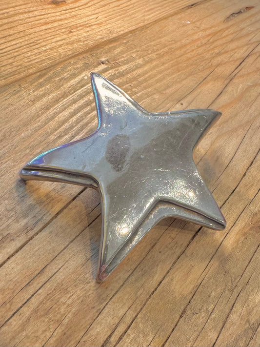 Abstract Large Chunky Star Maker Bat Art 925 Sterling Silver Brooch Pendant