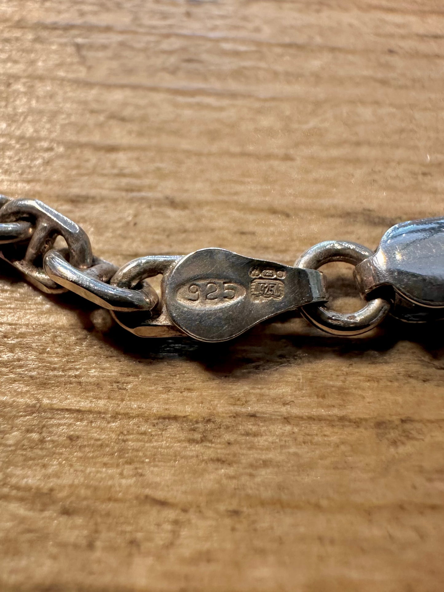 Vintage Marine Link 925 Silver 17.5 Inch Necklace
