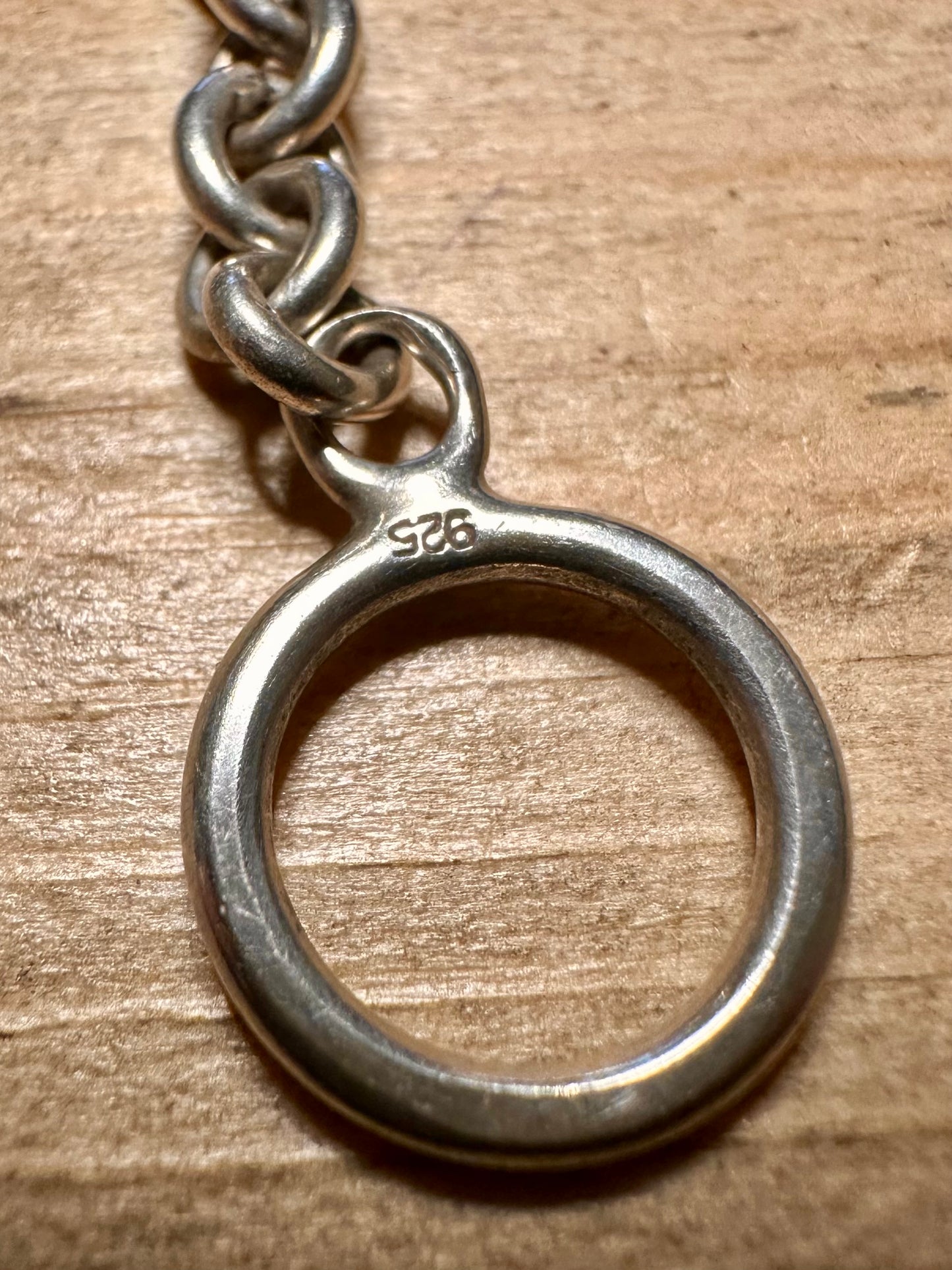 Vintage Belcher Chain T Bar Clasp 925 Silver 17 inch Necklace