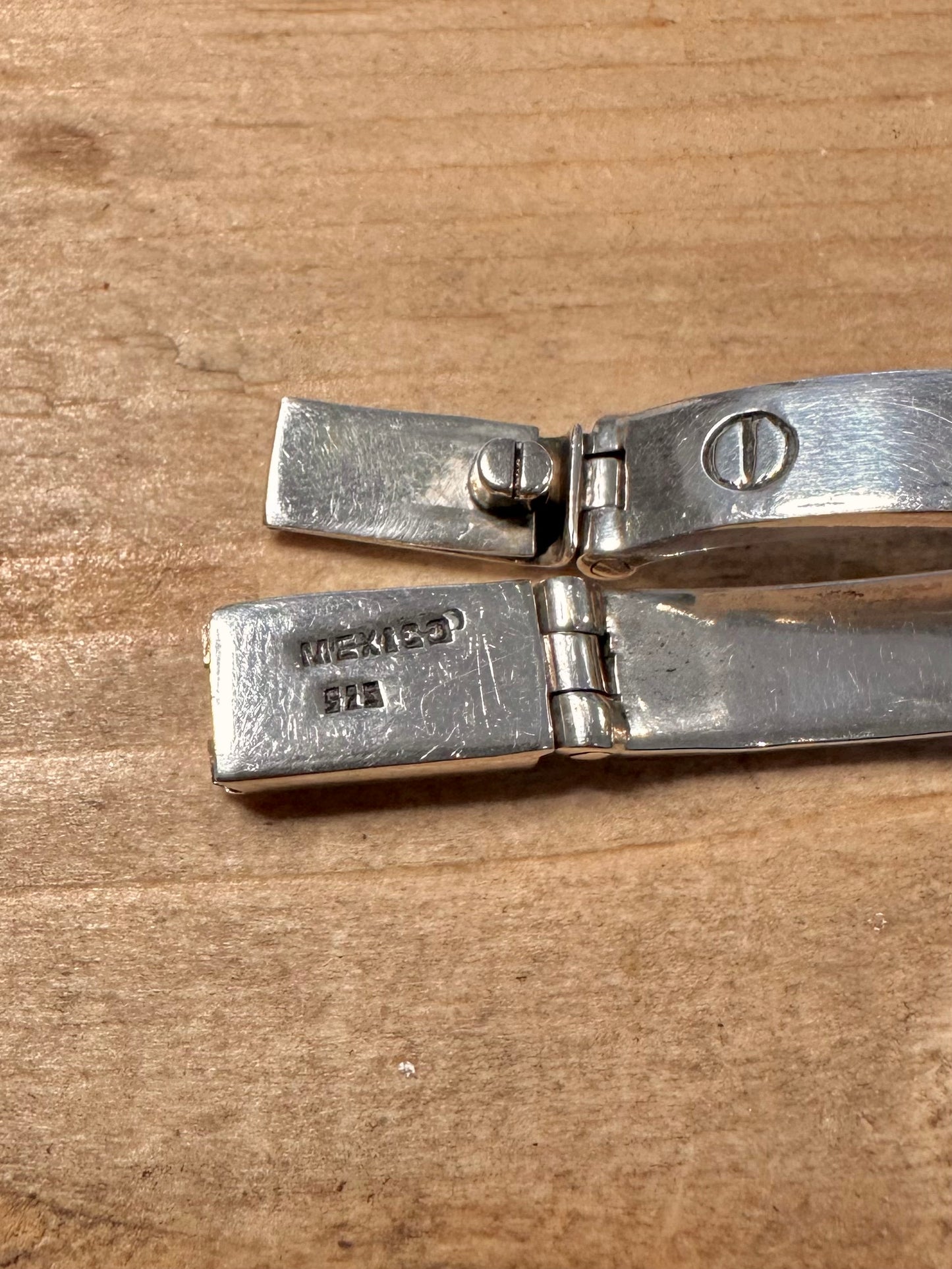 Vintage Cartier Style Heavy Mexico 925 Silver 7.5 inch Bracelet