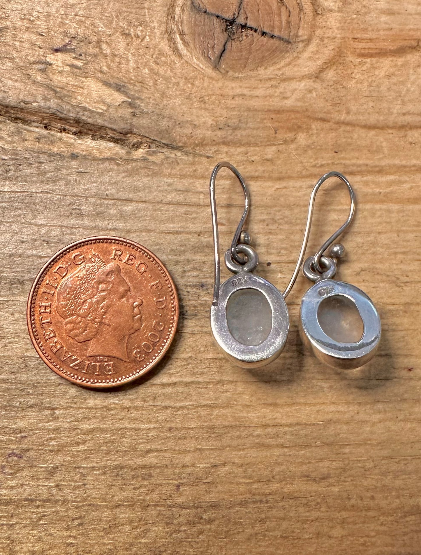 Vintage Moonstone 925 Silver Earrings