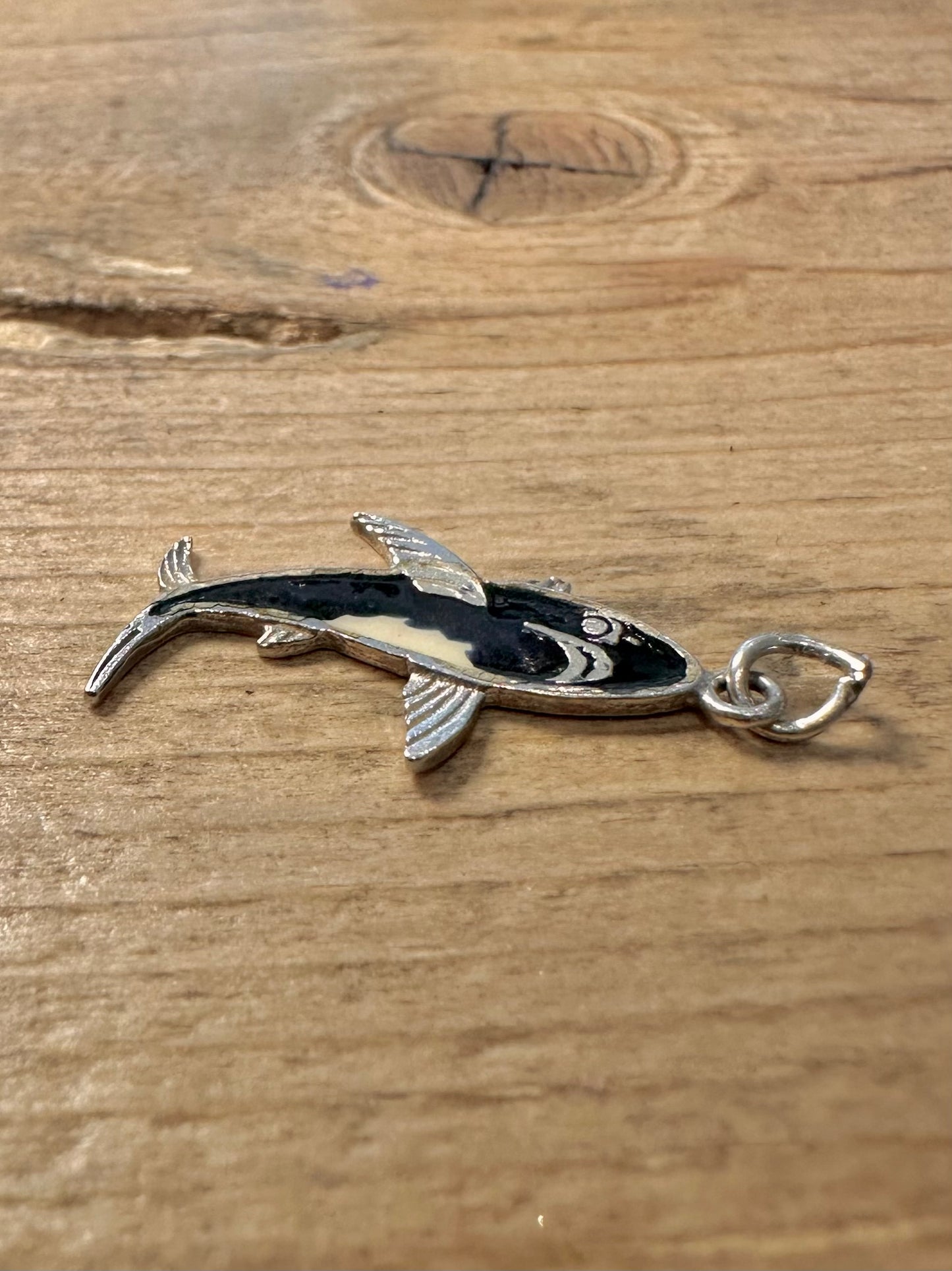 Vintage Shake Enamel 925 Silver Charm Pendant