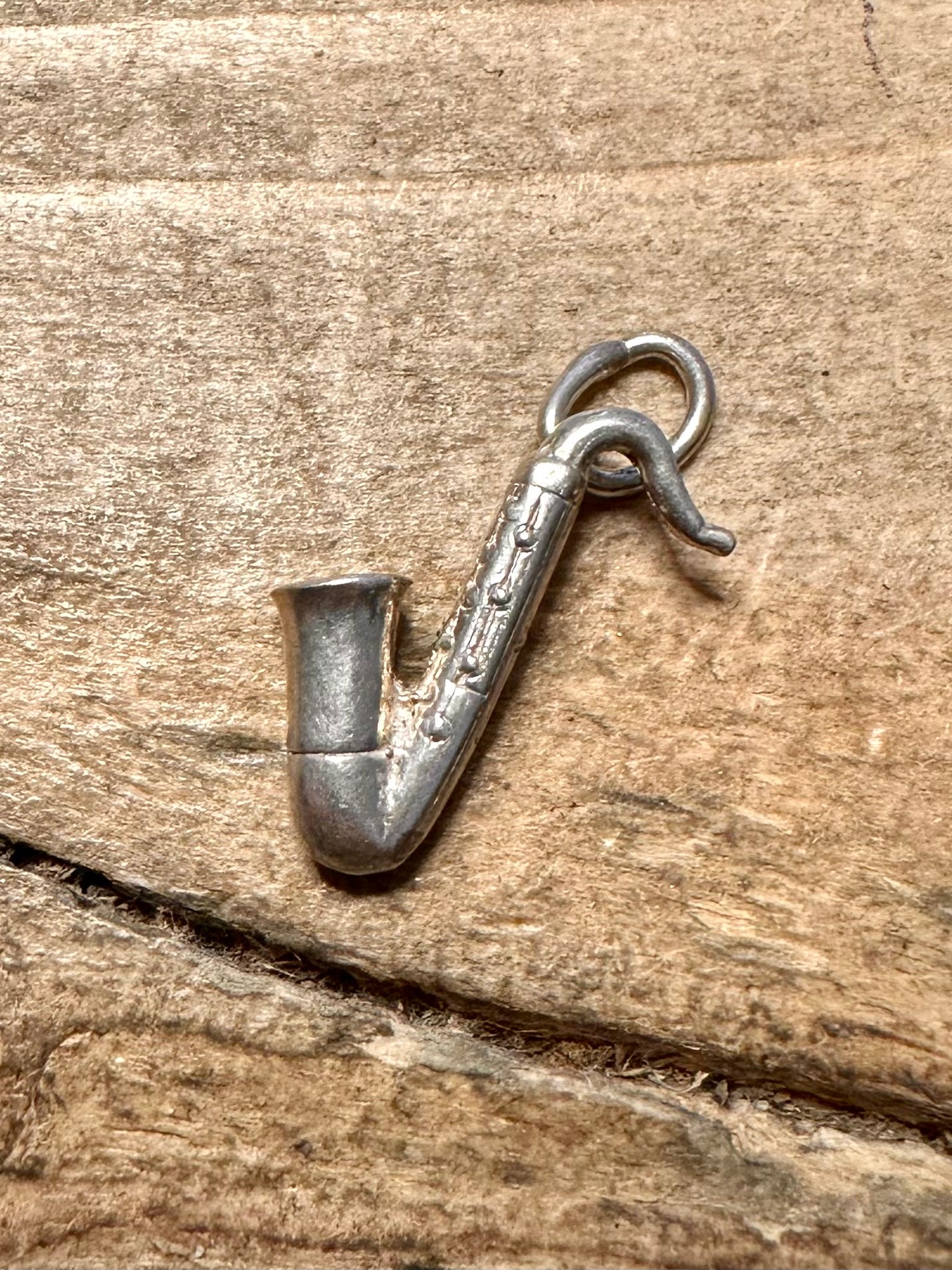 Vintage Saxophone 925 Silver Charm Pendant