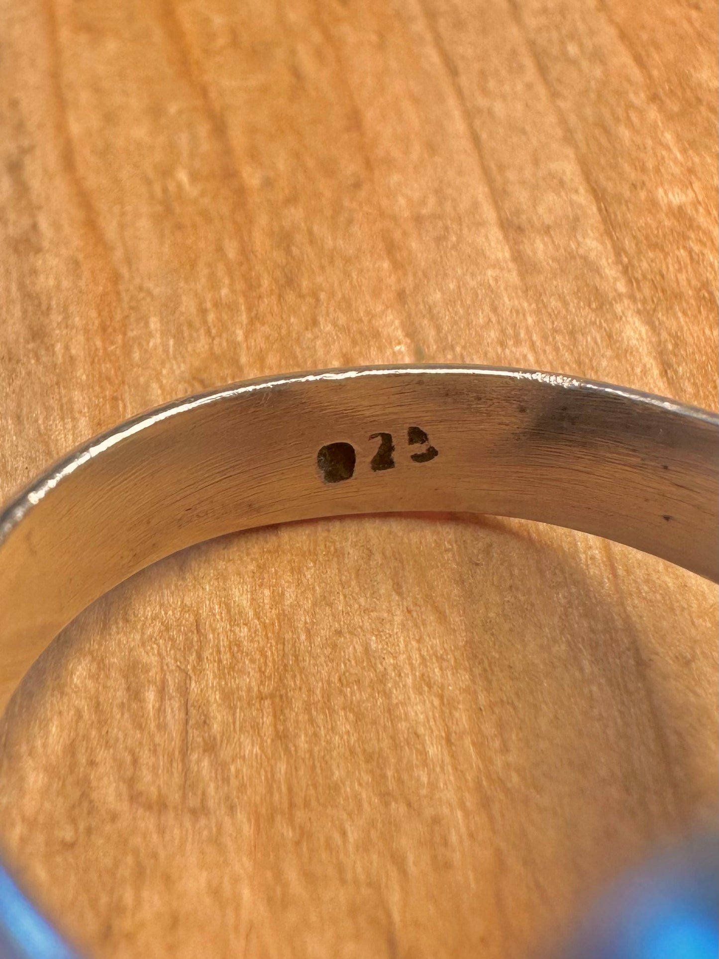 Tigers Eye Oval 925 Sterling Silver Size Q Ring