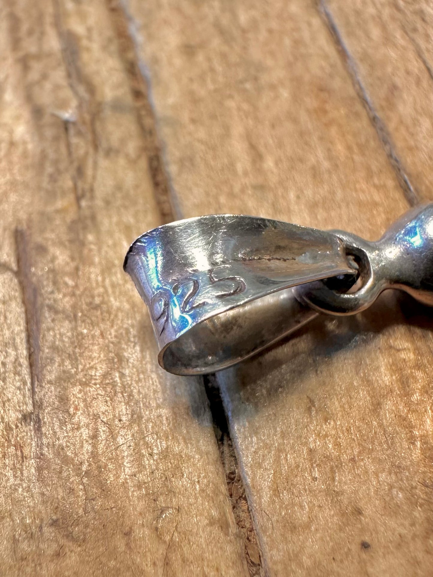 Teardrop Perfume Bottle Snuff 925 Sterling Silver Pendant