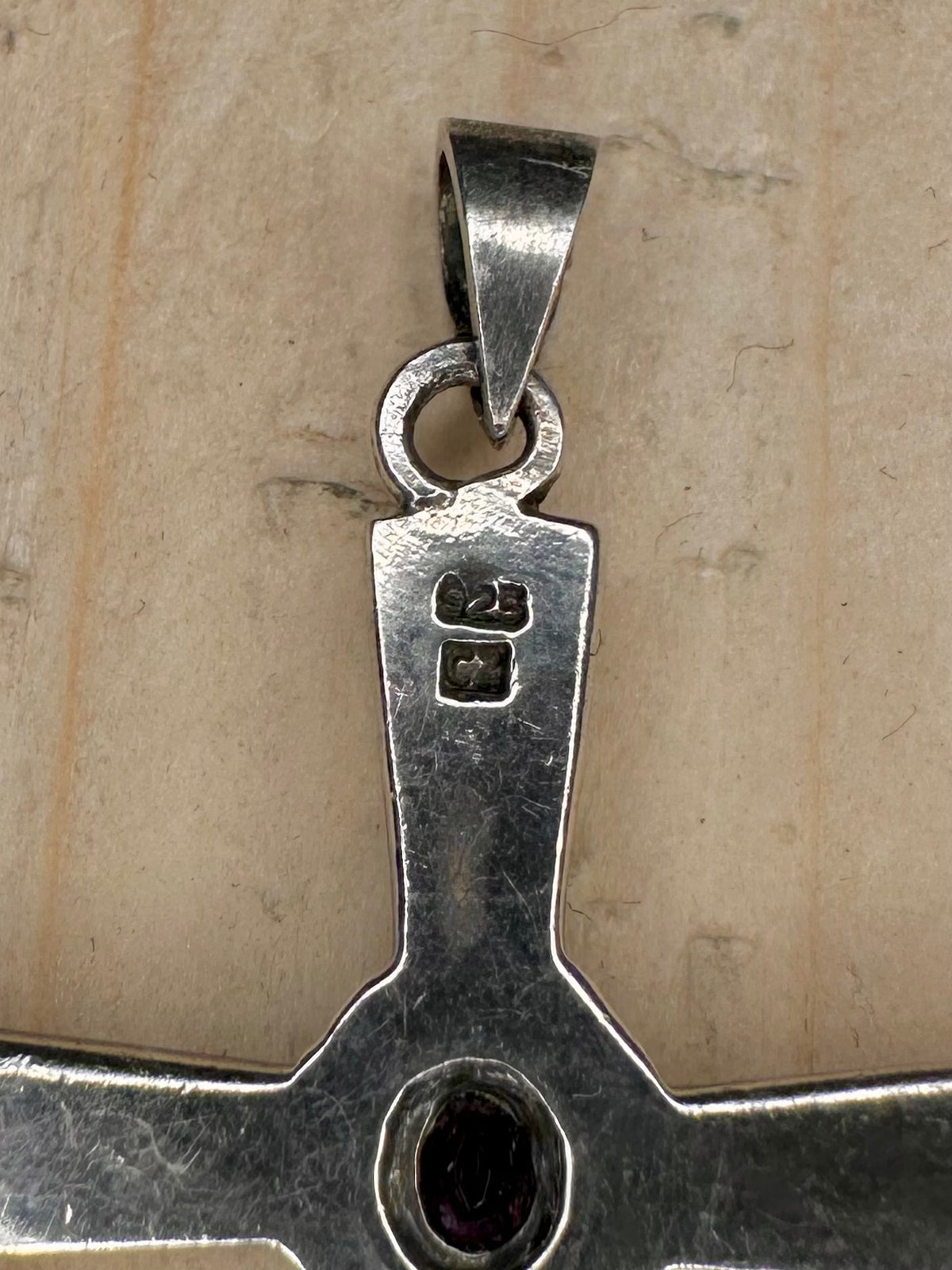 Amethyst Cross 925 Sterling Silver Pendant