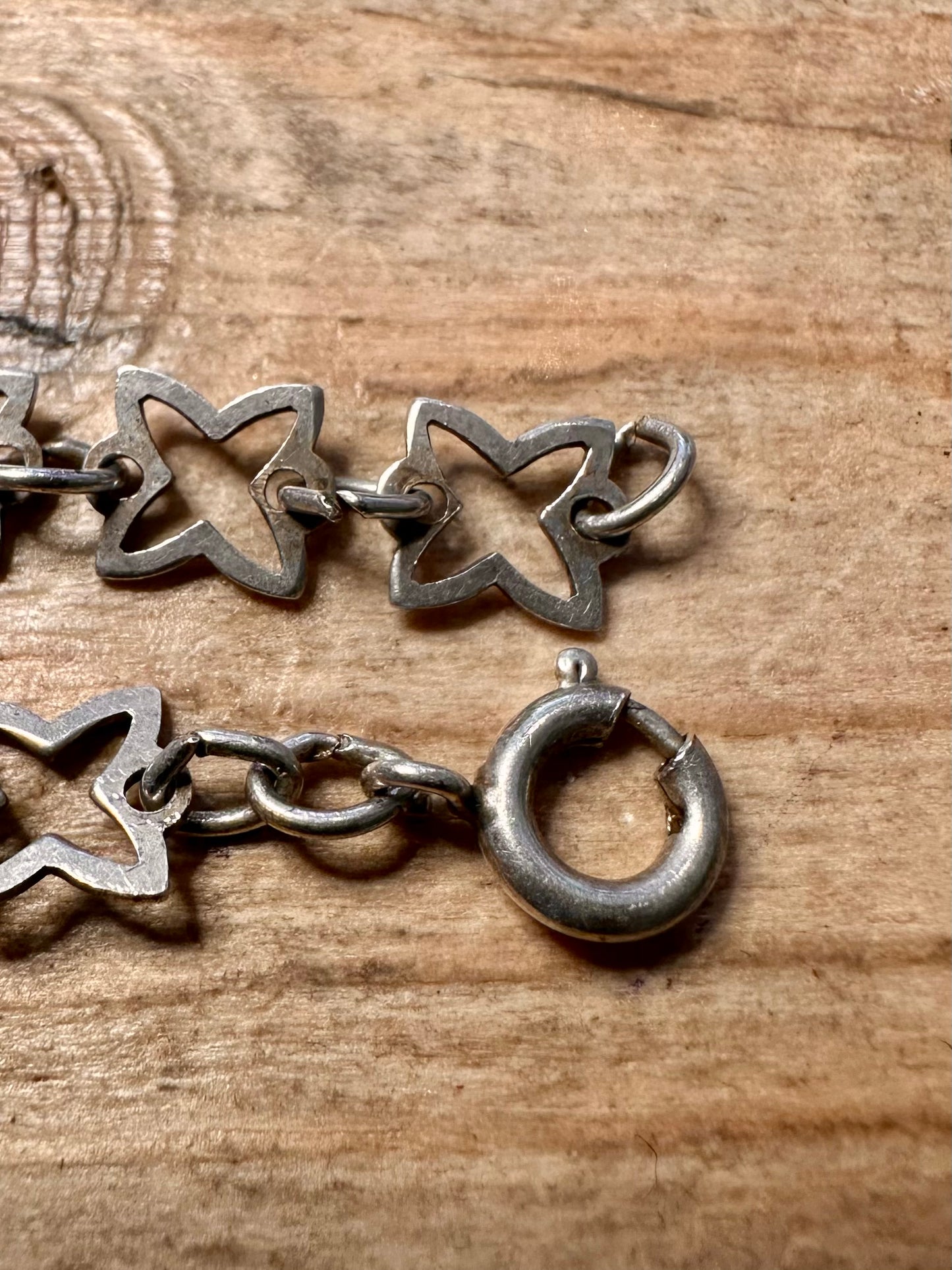 Vintage Star 925 Silver 7 inch Bracelet