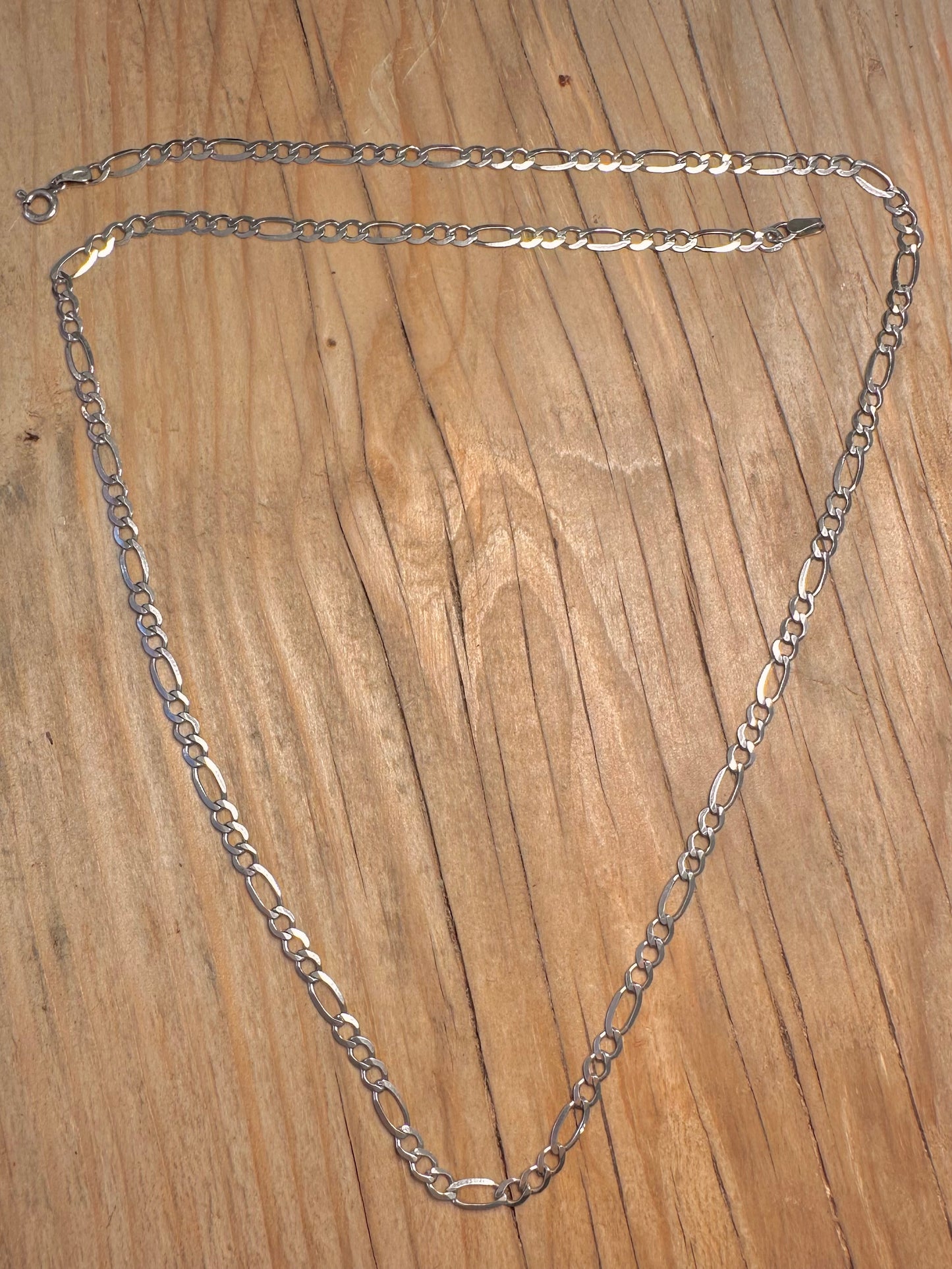 Vintage Figaro Chain 925 Sterling Silver 24.2 inch Necklace