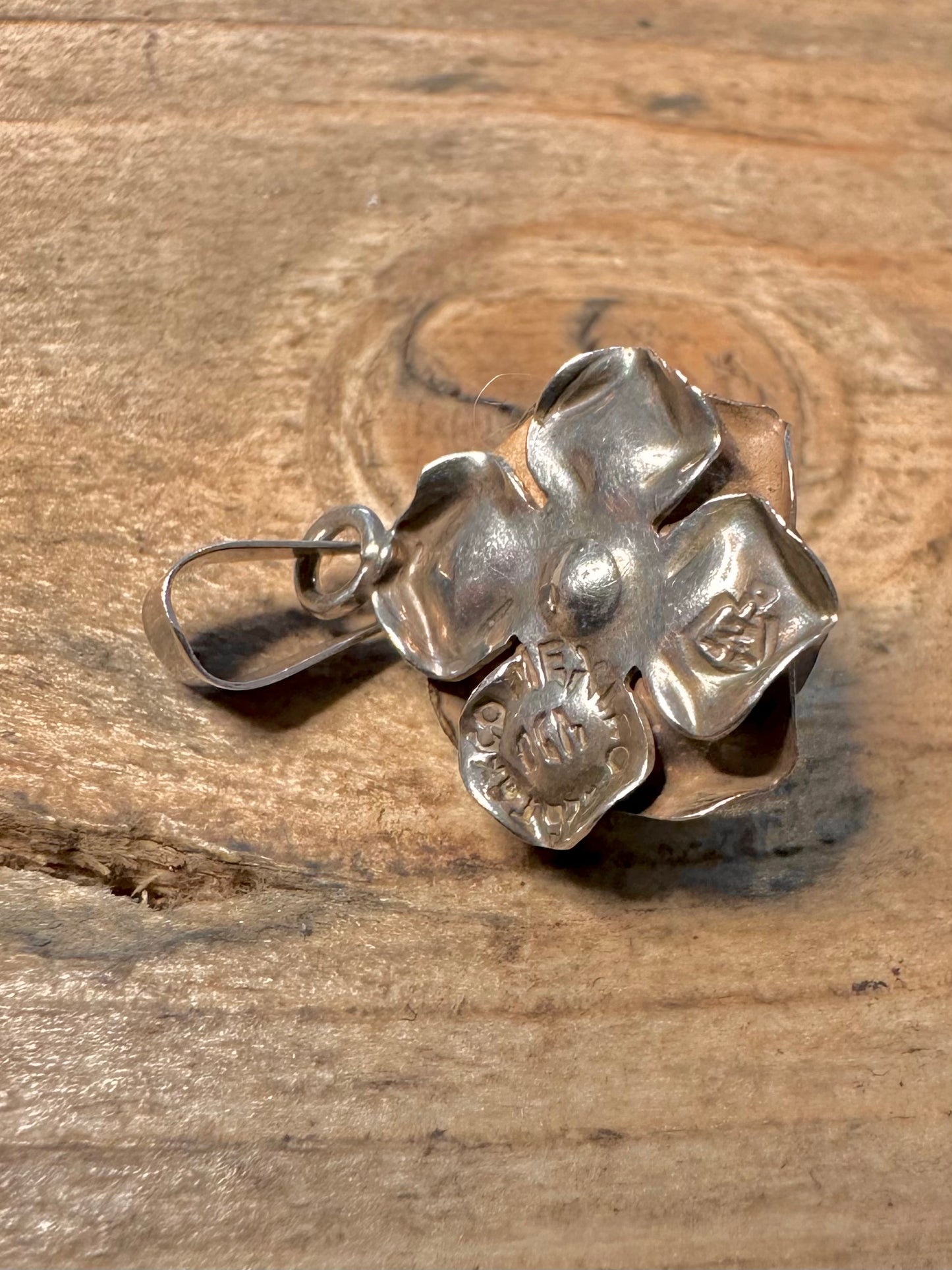 Vintage Flower Mexico 925 Silver Pendant