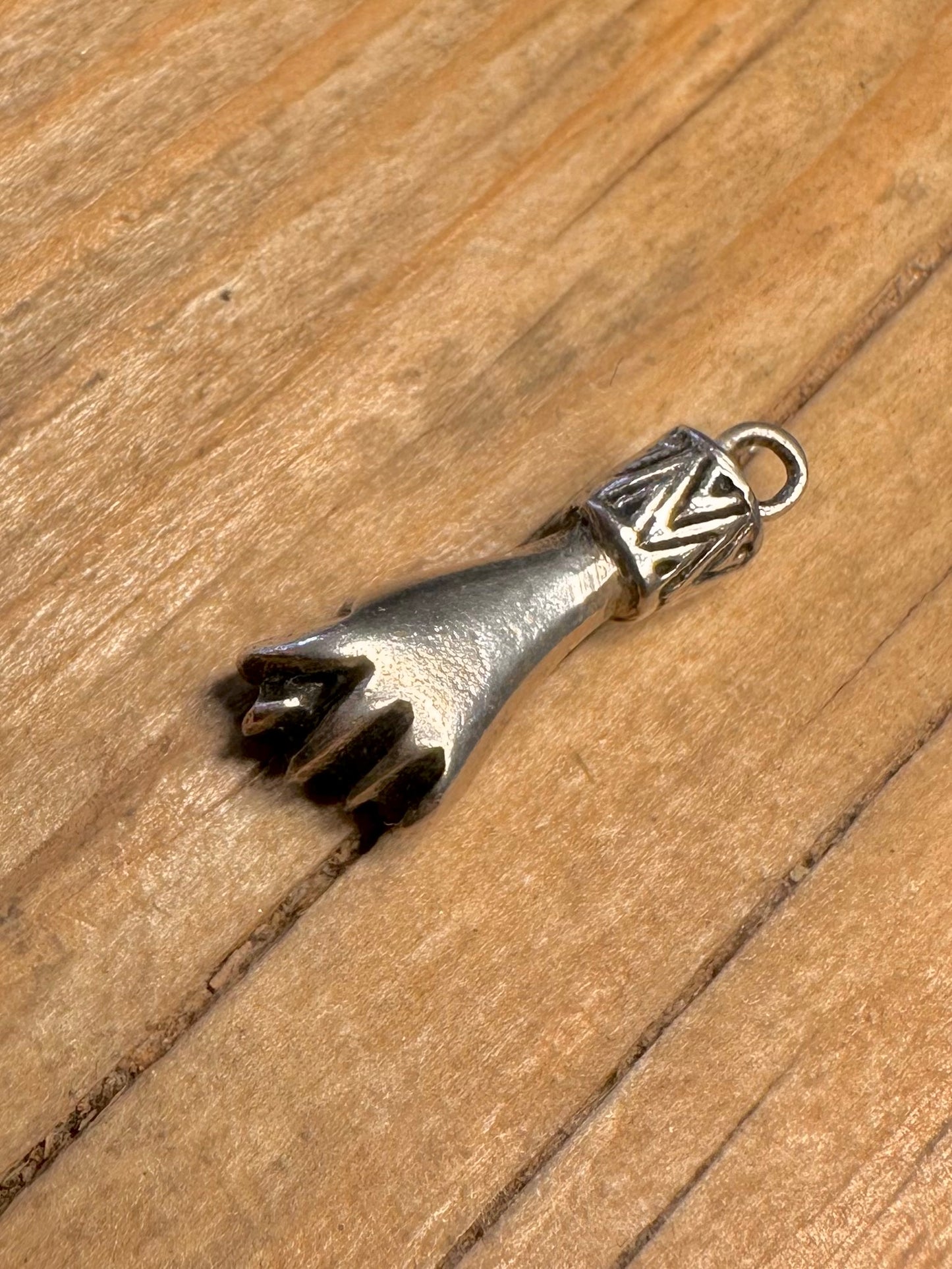 Vintage Figa Fist 925 Sterling Silver Pendant