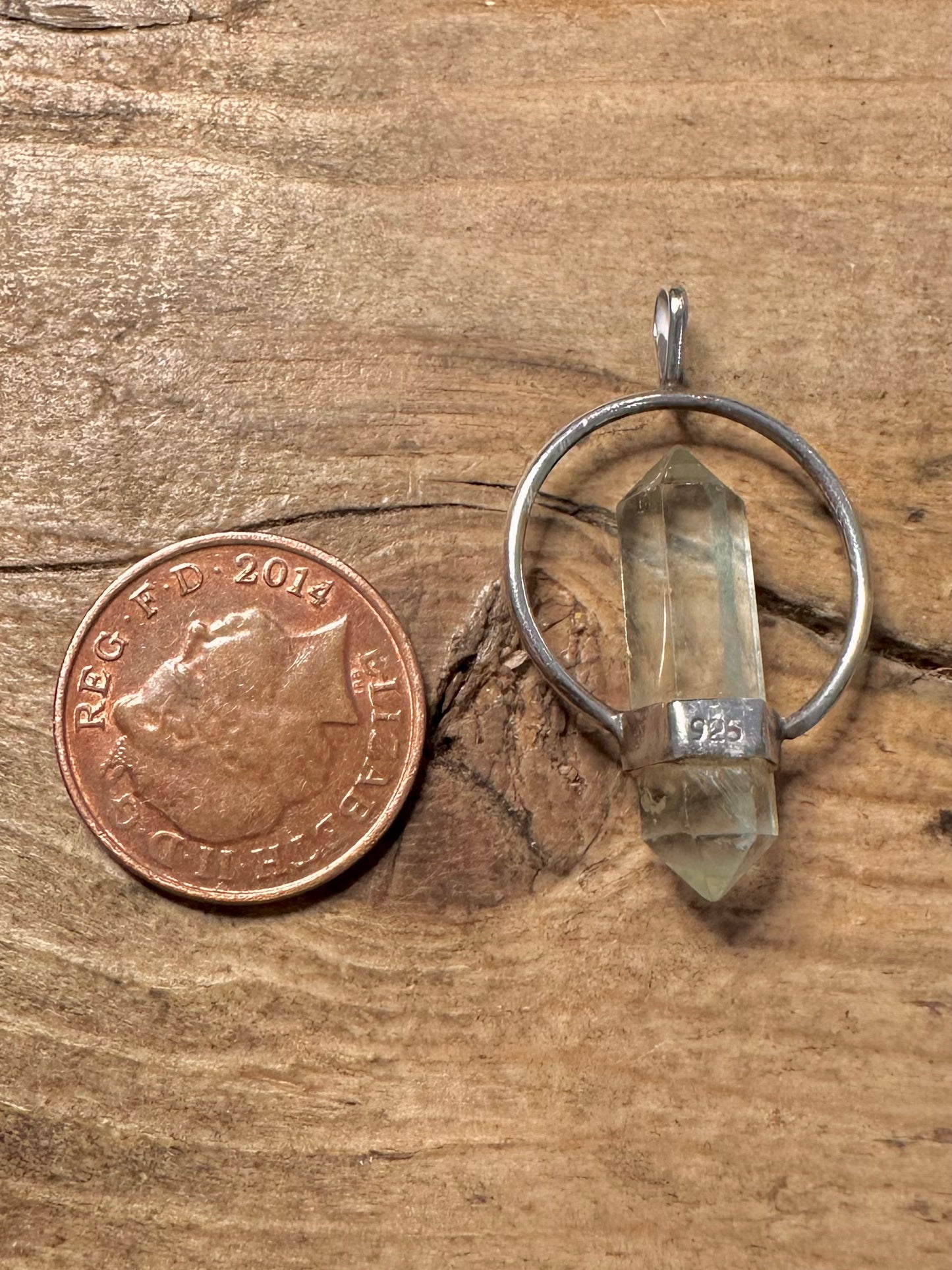 Modern Quarts Circle 925 Silver Pendant